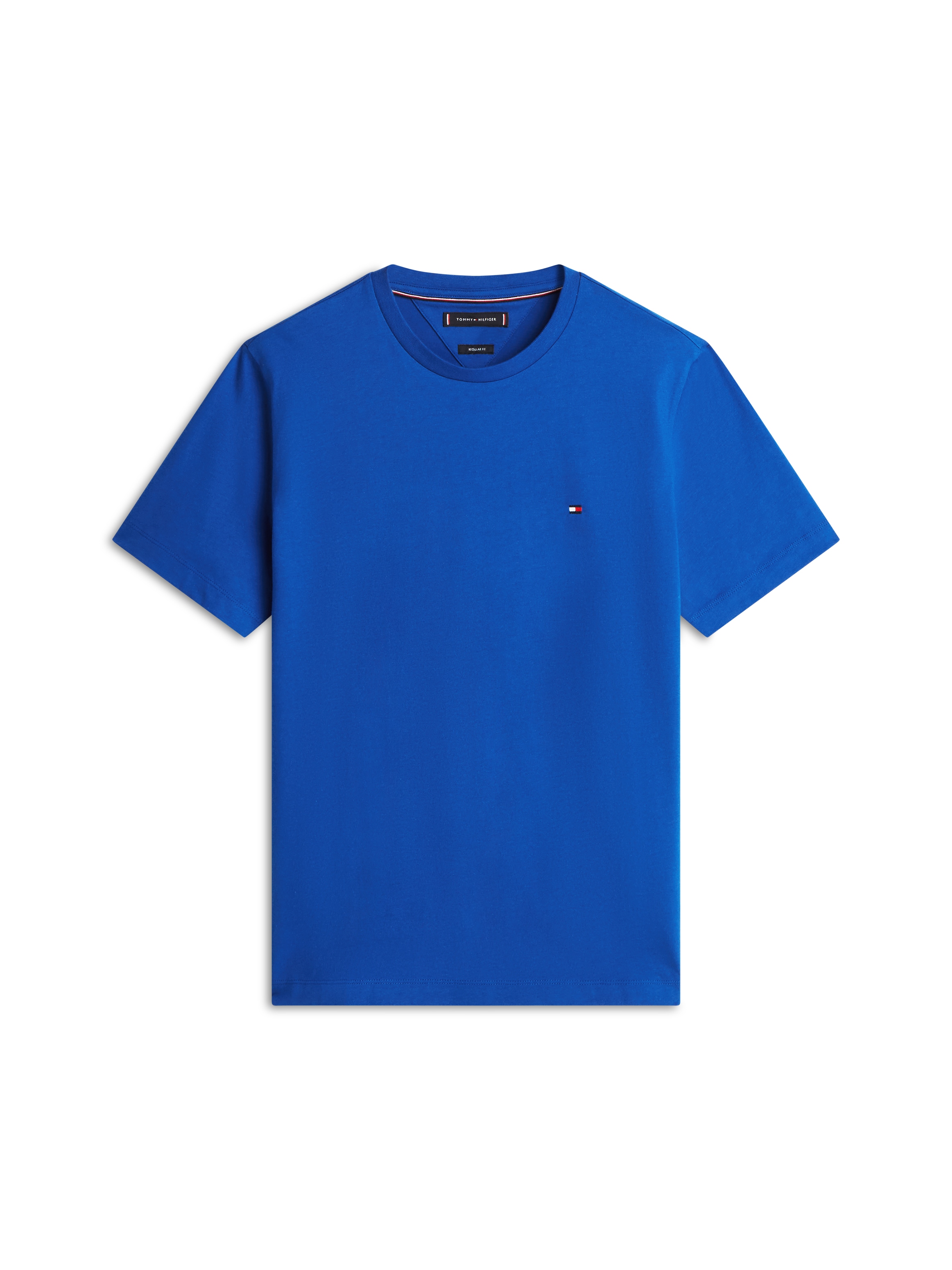 Tommy Hilfiger T-shirt »ESSENTIAL REGULAR FIT SOLID  mit Stickerei« unifarben, casual, Baumwolle, Rundhals