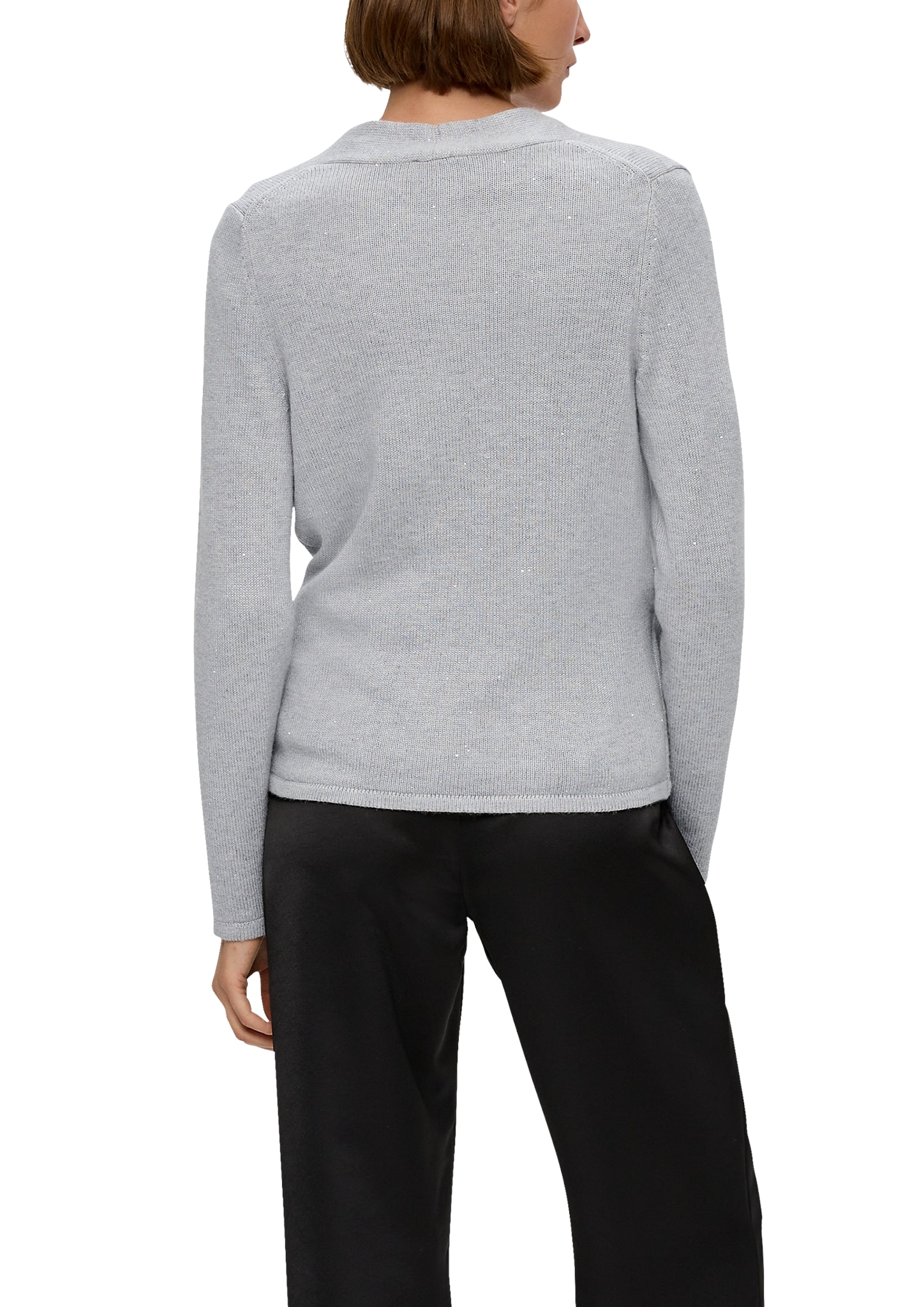 s.Oliver BLACK LABEL Strickpullover, in Wickel-Optik