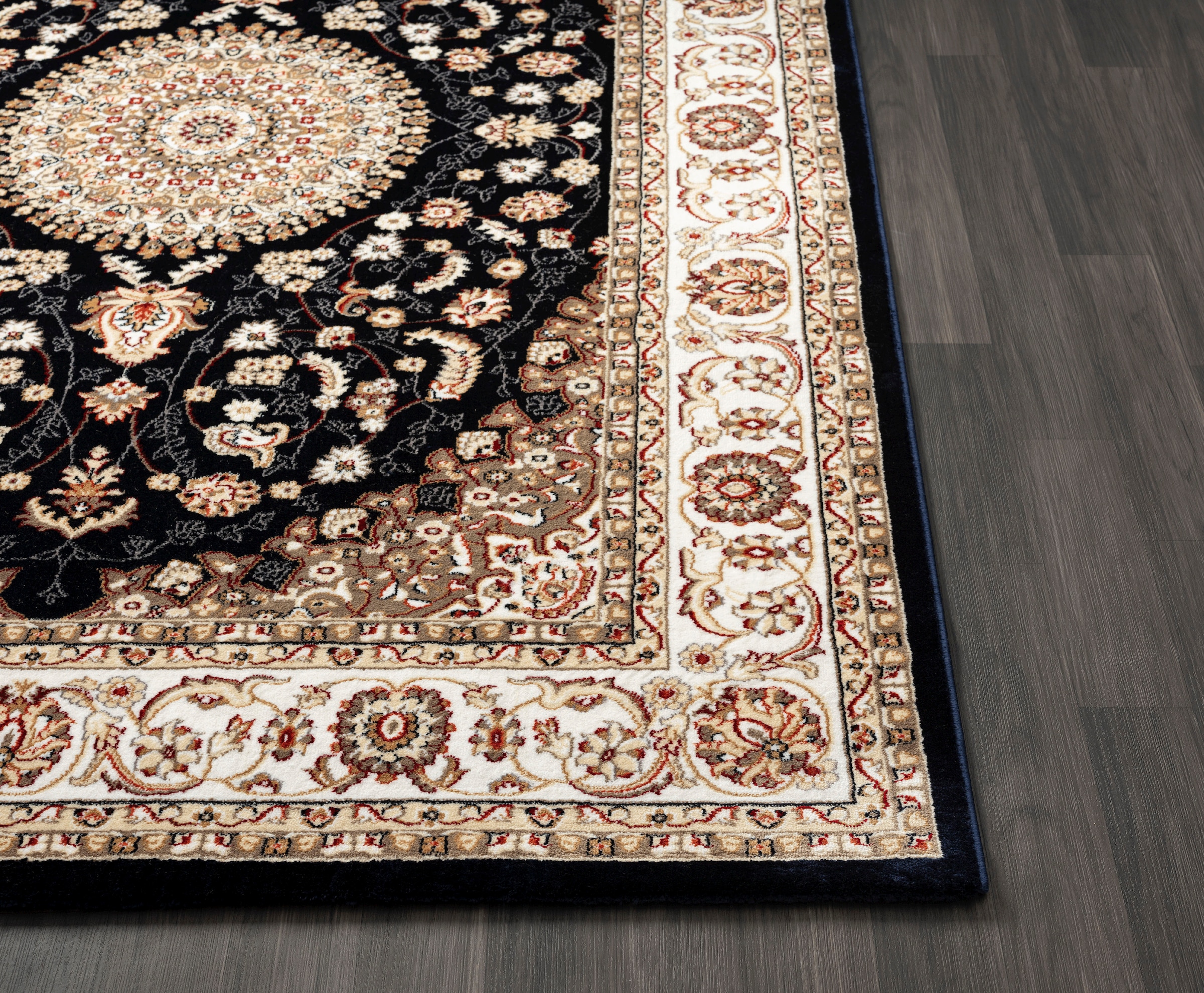 merinos Teppich »Dubai 56253«, rechteckig, 10 mm Höhe, pflegeleicht, Kurzflor, orientalisch, elegant, Polyester, glänzend