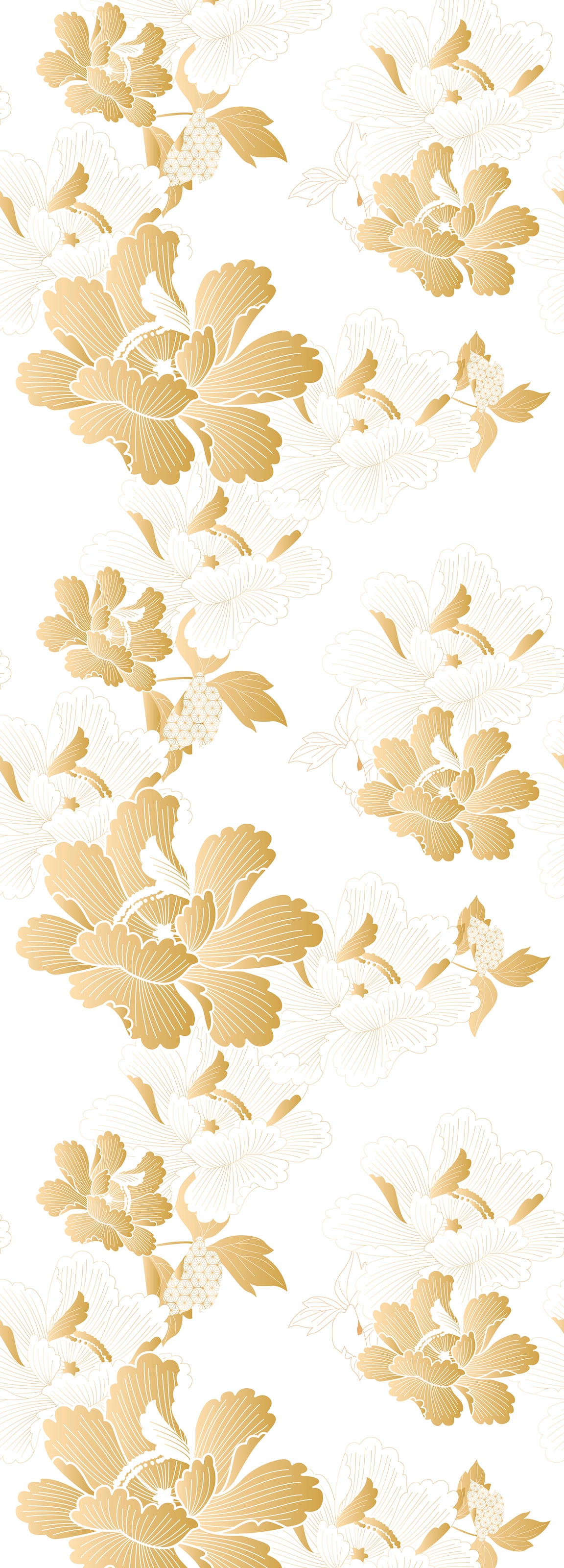 Image of queence Vinyltapete "Melina" Motiv bedruckt botanisch floral gemustert natürlich glatt 90x250cm, selbstklebend, kinderleichte Anbringung, Sticker