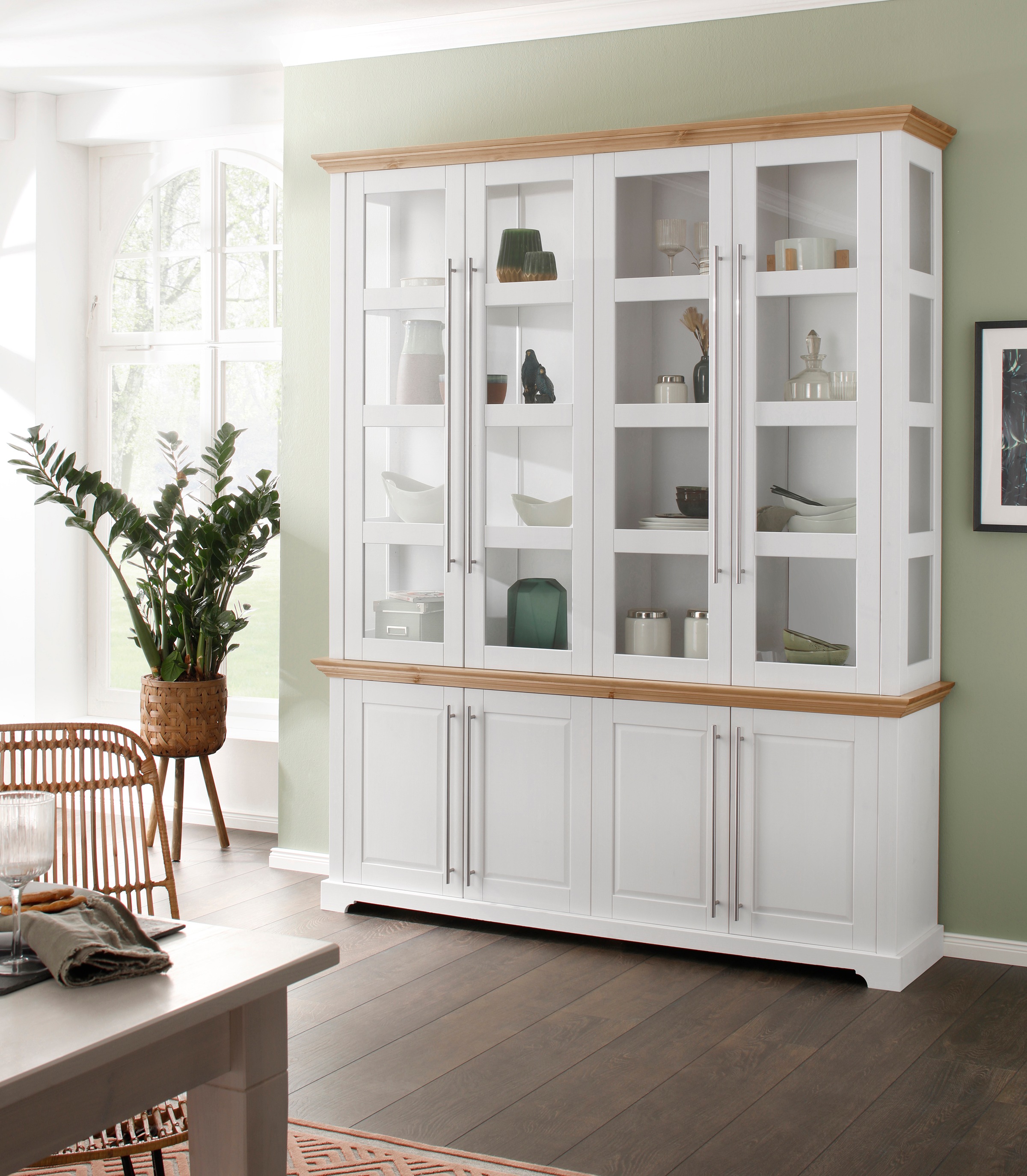 Image of GOODproduct Vitrine "Melissa" aus massiver Kiefer, FSC zertifiziert, Breite 171 cm