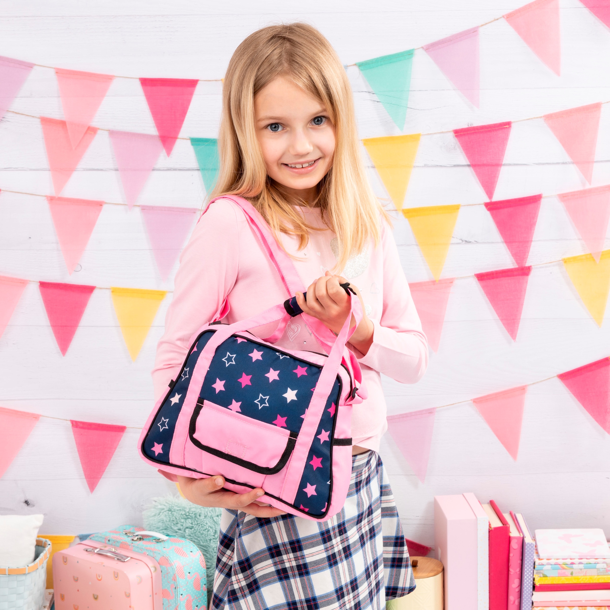 Bayer Sac à langer de poupée »blau Sterne«