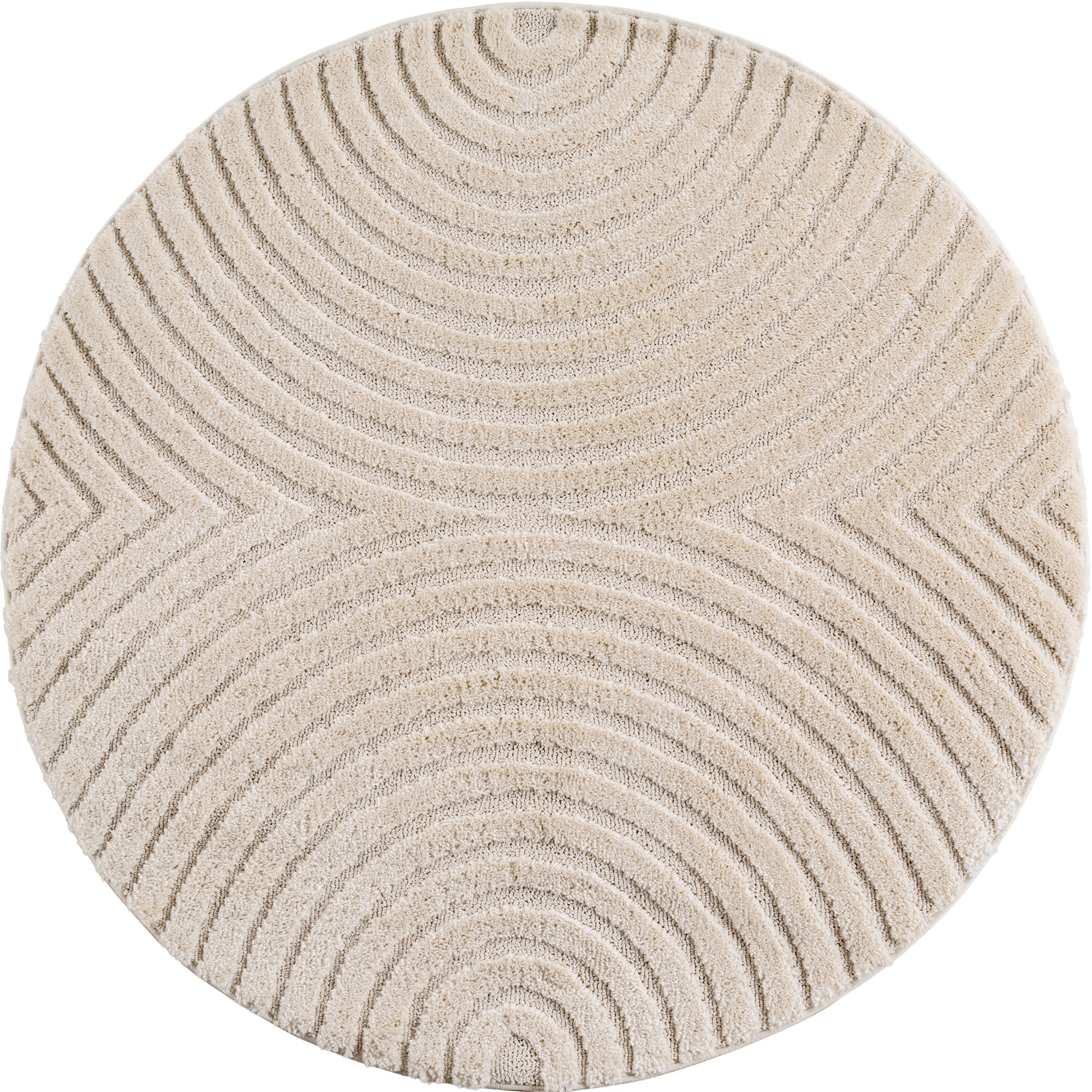 Ayyildiz Teppiche Teppich »ART 1122  , auch als Läufer und in Rund erhältlich« rund 8 mm Höhe Boho Design, 3D Optik, Struktur Hoch Tief, skandinavisch, Wohnzimmer