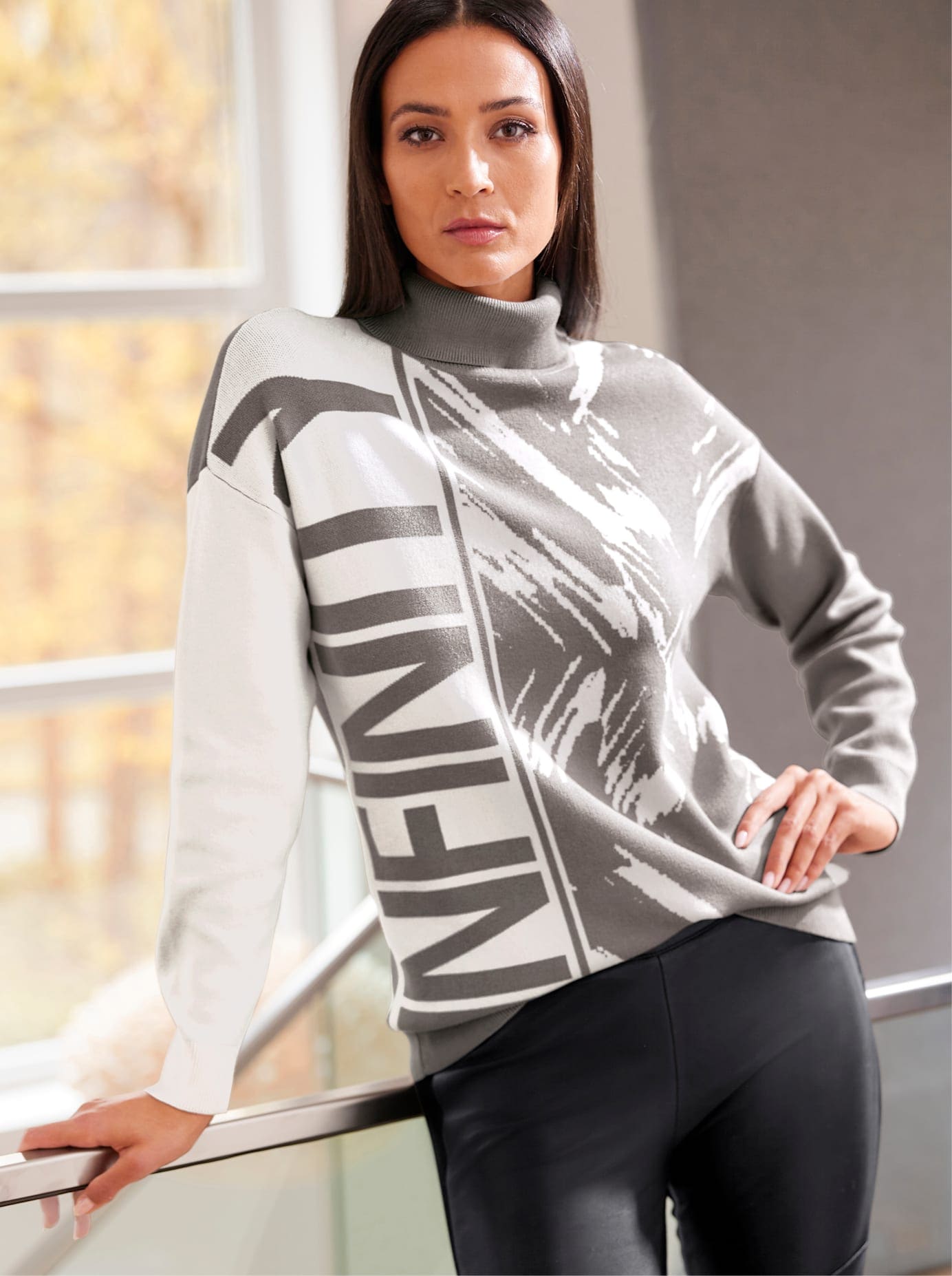 Image of heine Jacquardpullover "Rollkragenpullover"