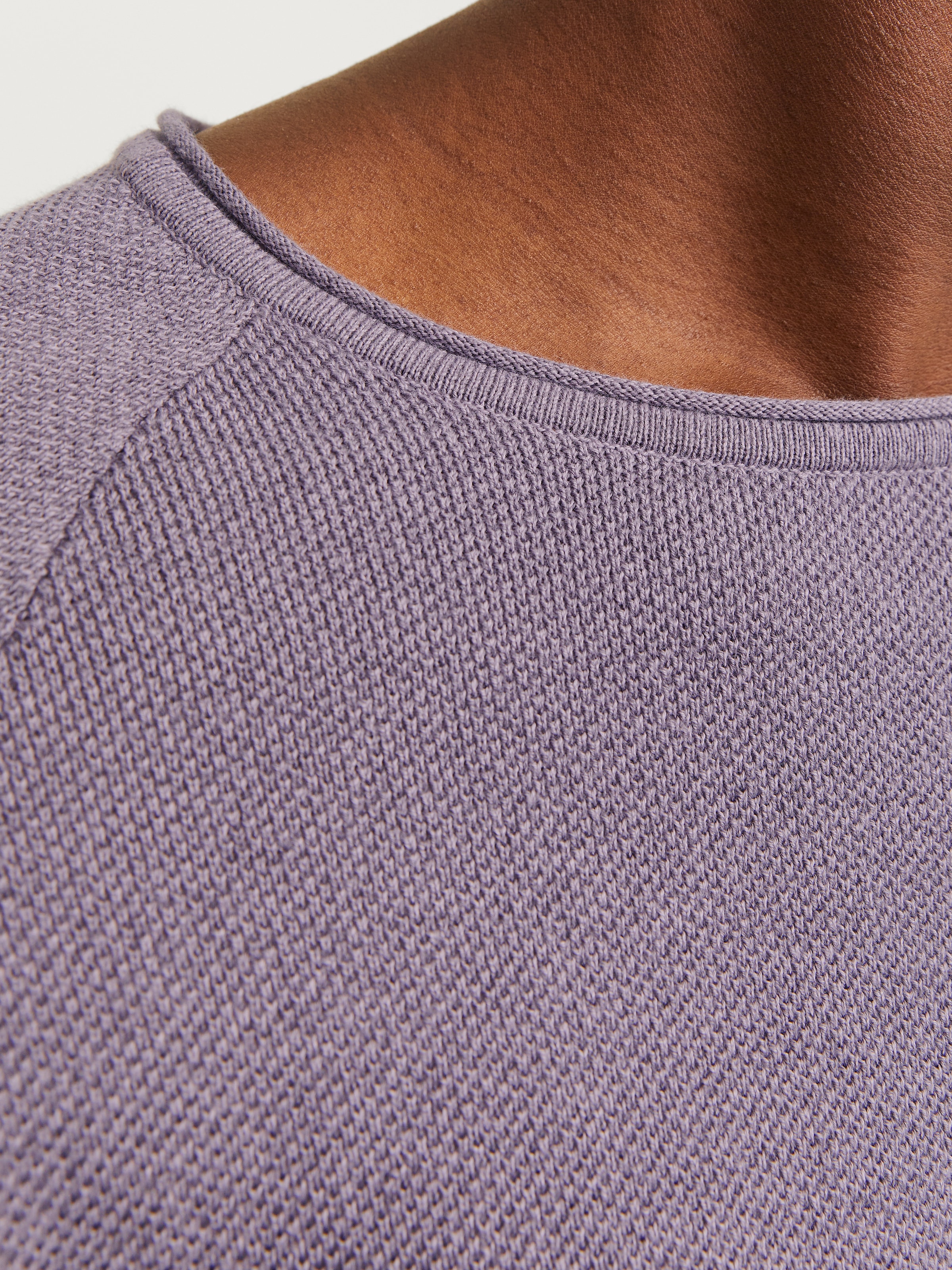 Jack & Jones Rundhalspullover »JJEHILL KNIT CREW NECK NOOS«, aus Strukturstrick
