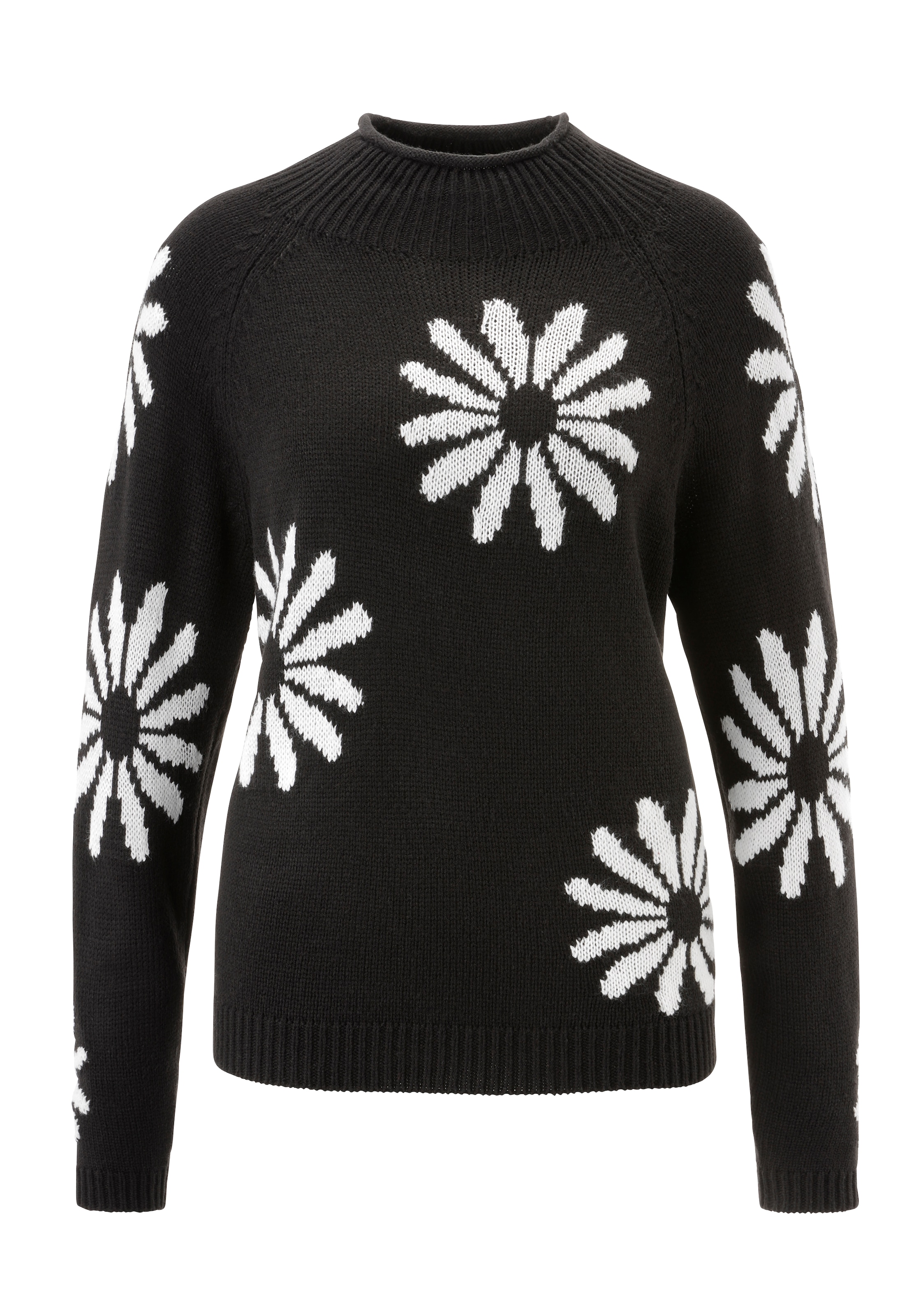 Aniston SELECTED Pull en tricot mit grossen, fantasievollen Blüten - NEUE KOLLEKTION