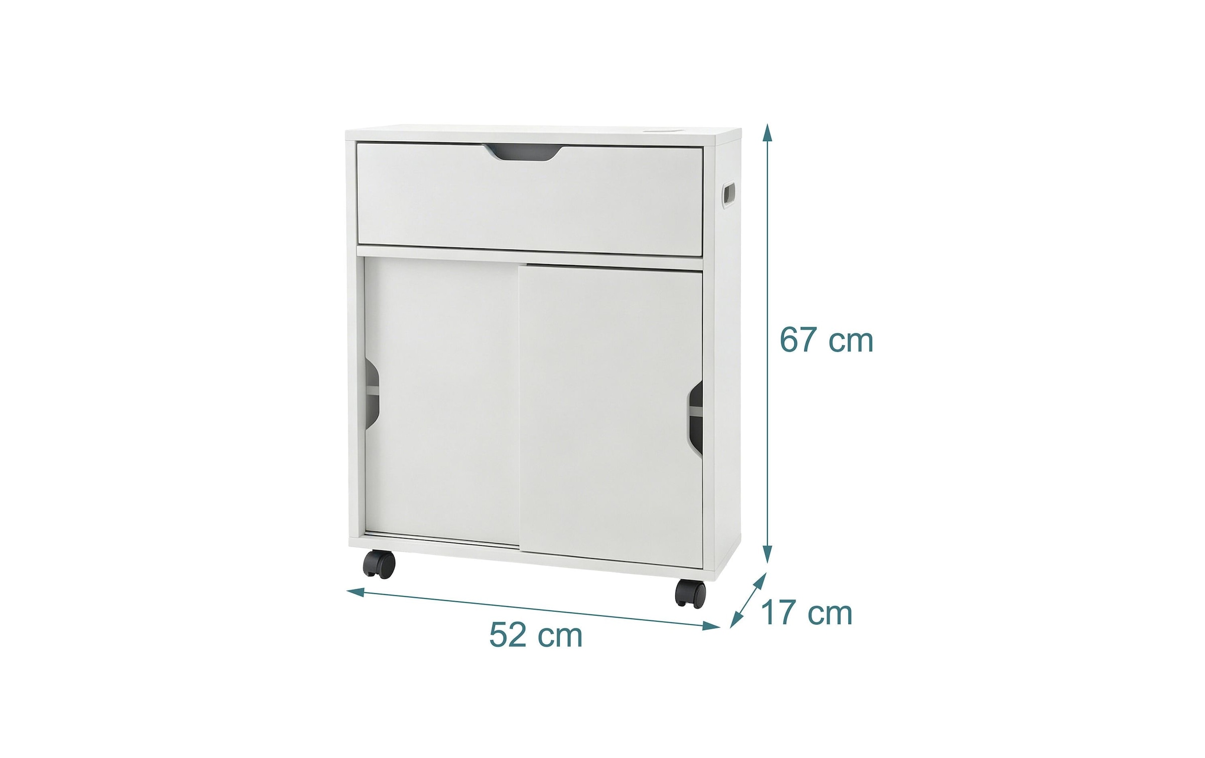 relaxdays Mehrzweckschrank »Nischenwagen 17 x 67 cm«
