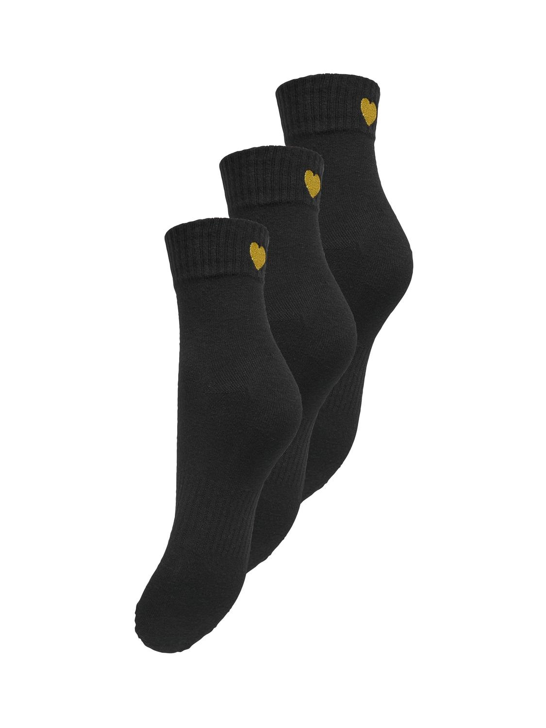 Image of ONLY Socken "ONLTINE HEART TENNIS SOCK 3-PACK AC NOOS" Packung, 3 Paar tlg. Einheitsgrösse, One Size