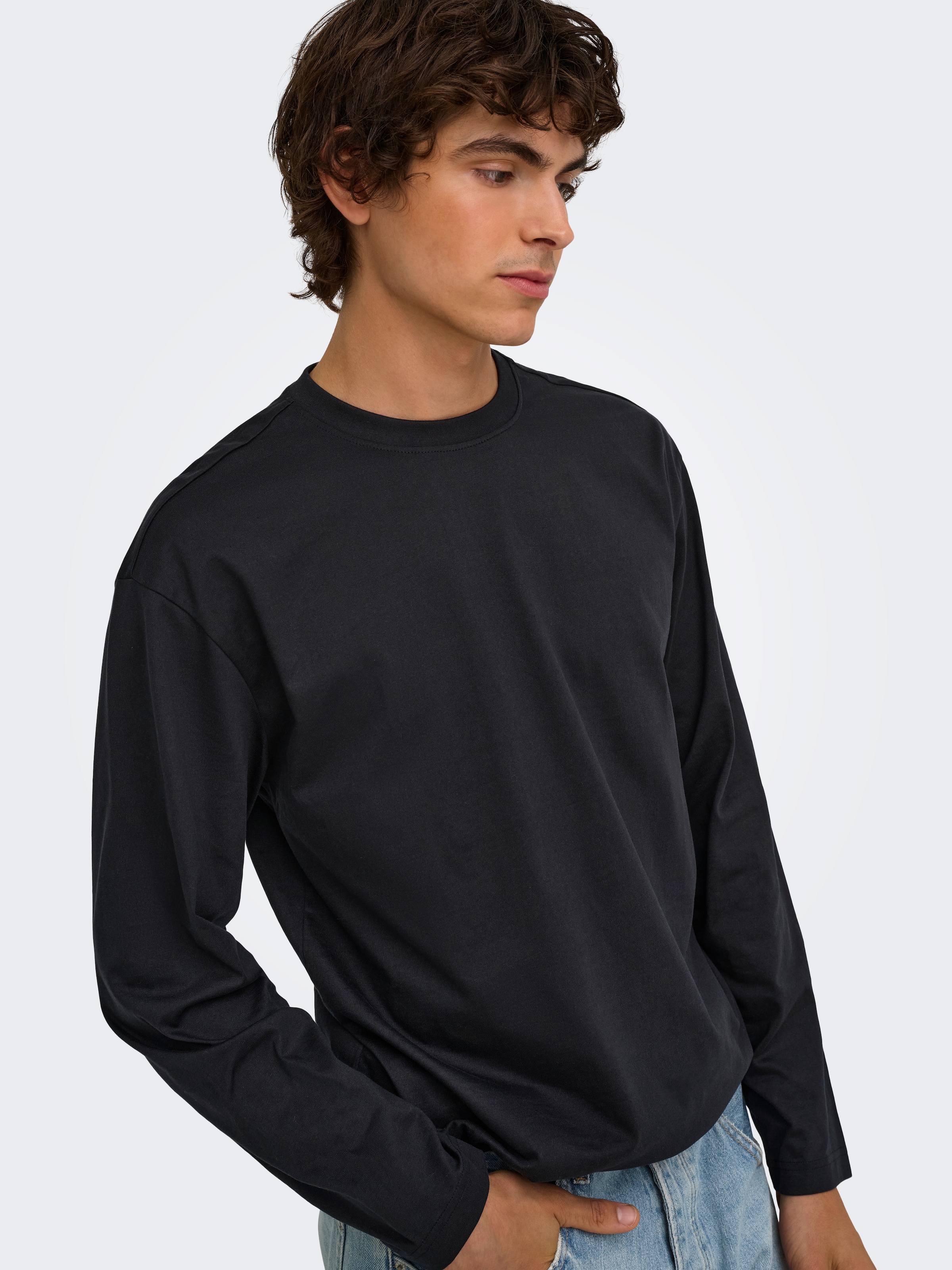 ONLY & SONS Langarmshirt »ONSFRED LIFE RLX LS TEE NOOS« Baumwolle, relaxed fit