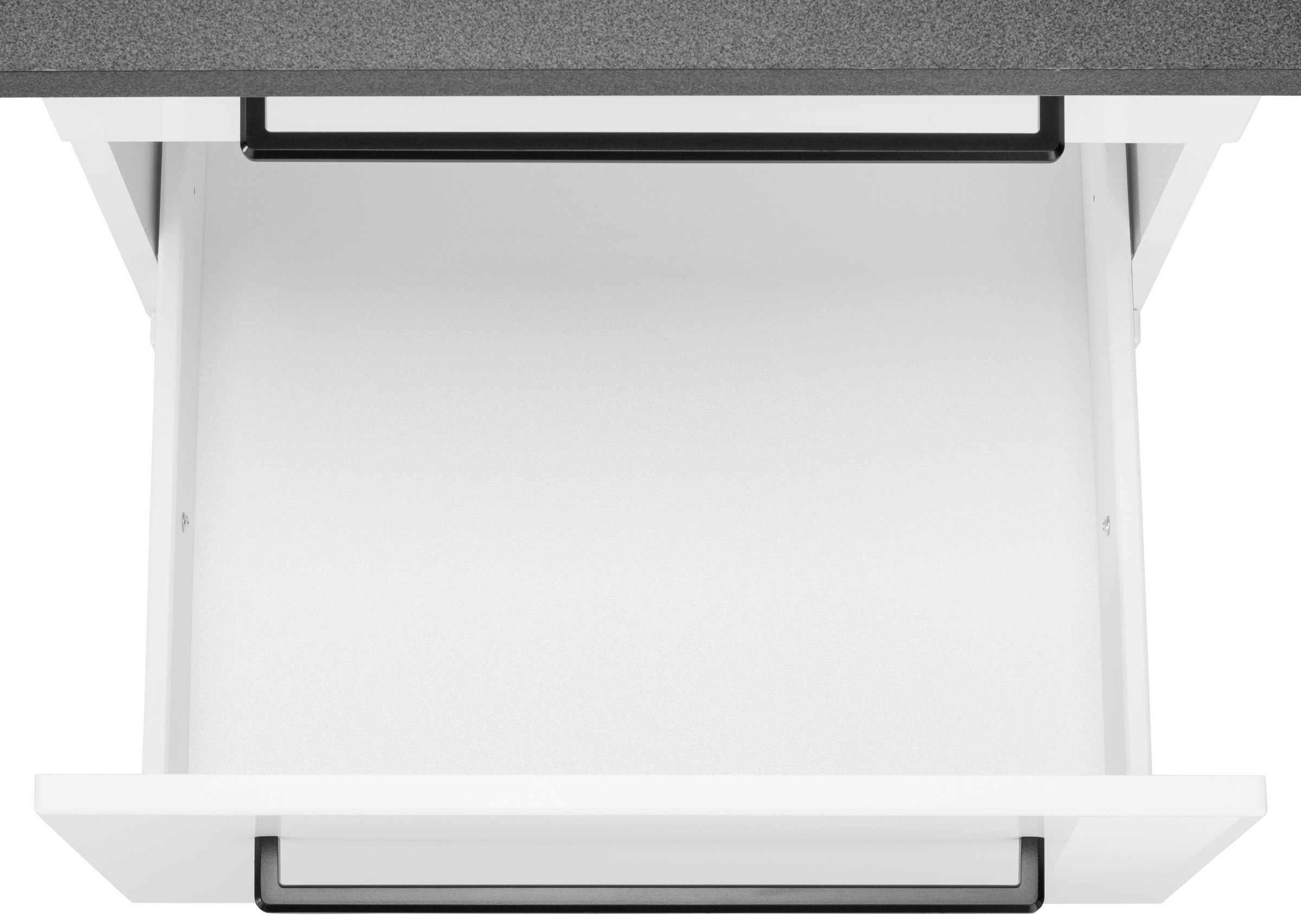 KOCHSTATION Unterschrank »KS-Tulsa«, 50 cm breit, 1 Schubkasten, 2 grosse Auszüge, Metallgriff, MDF Front