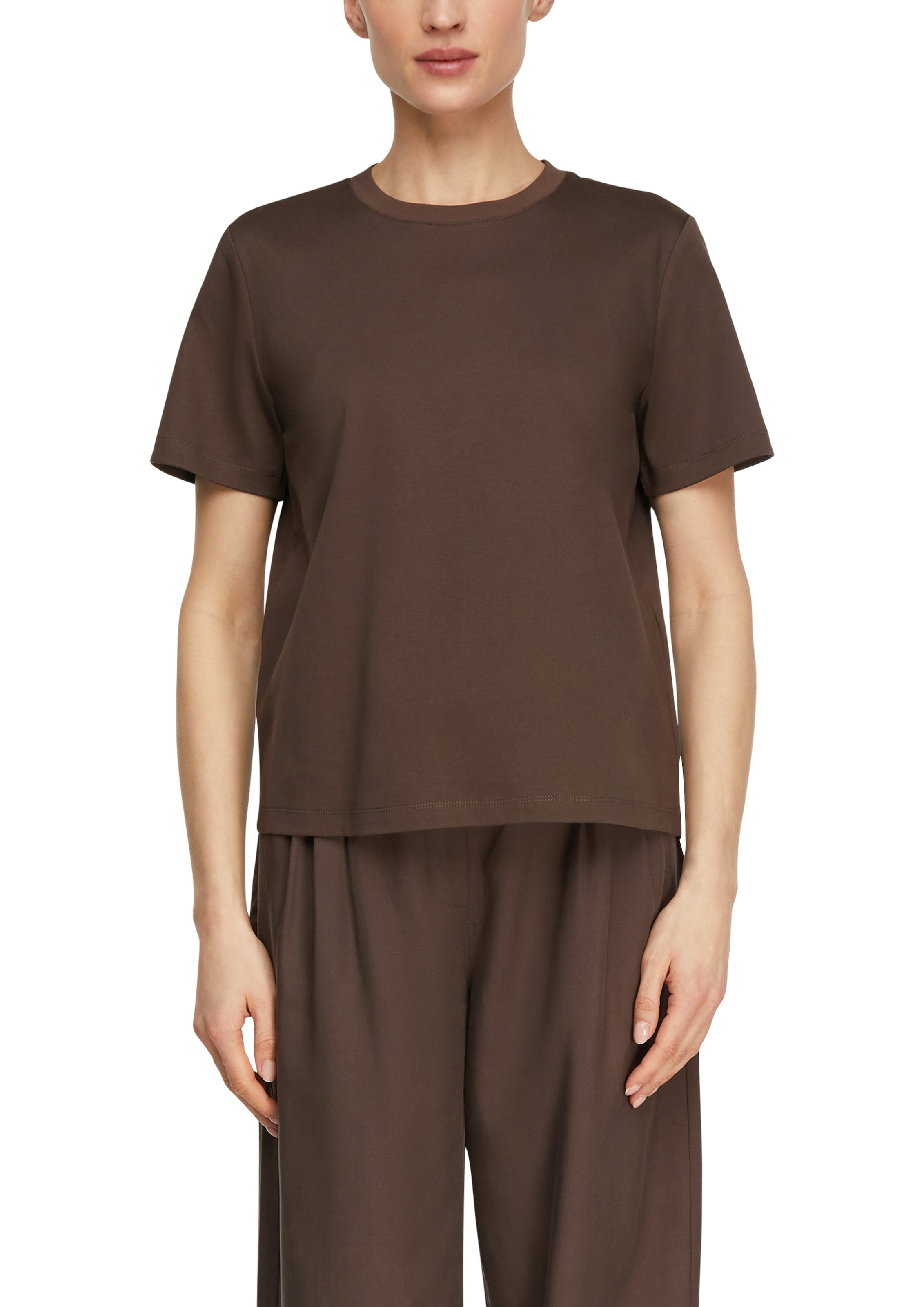 Image of Comma Kurzarmshirt Sommershirt - unifarben