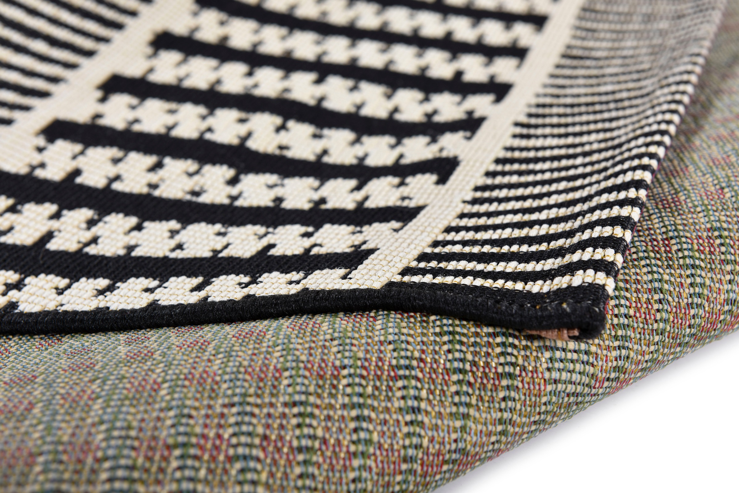 TOM TAILOR HOME Teppich »Funky Outdoor Geometric«, rechteckig, 5 mm Höhe, Flachgewebe, modernes Rauten Design, Outdoor geeignet, Wohnzimmer