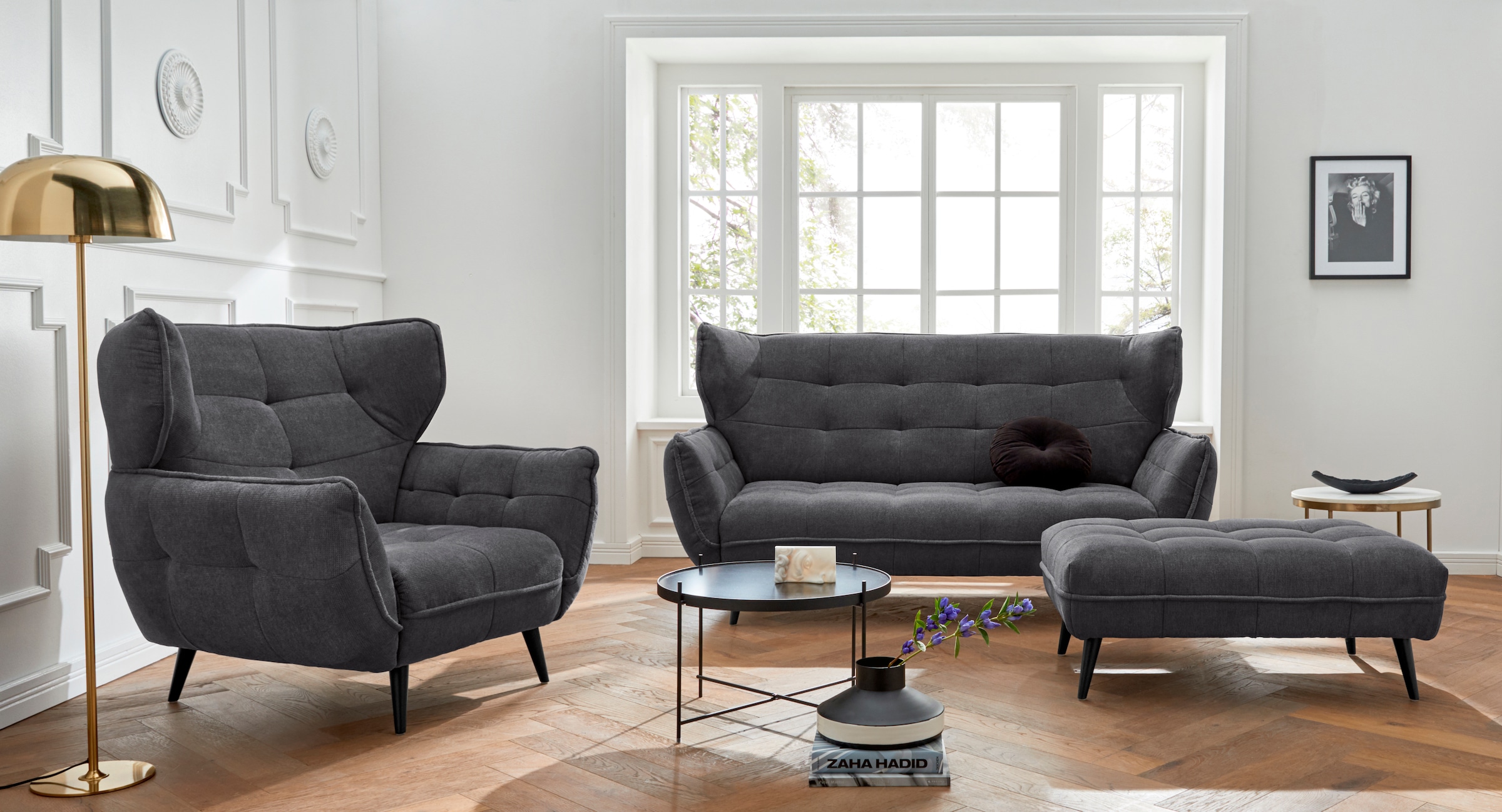Leonique 2-places »Ariana« Big-Sofa bzw. stylischer Hochlehner