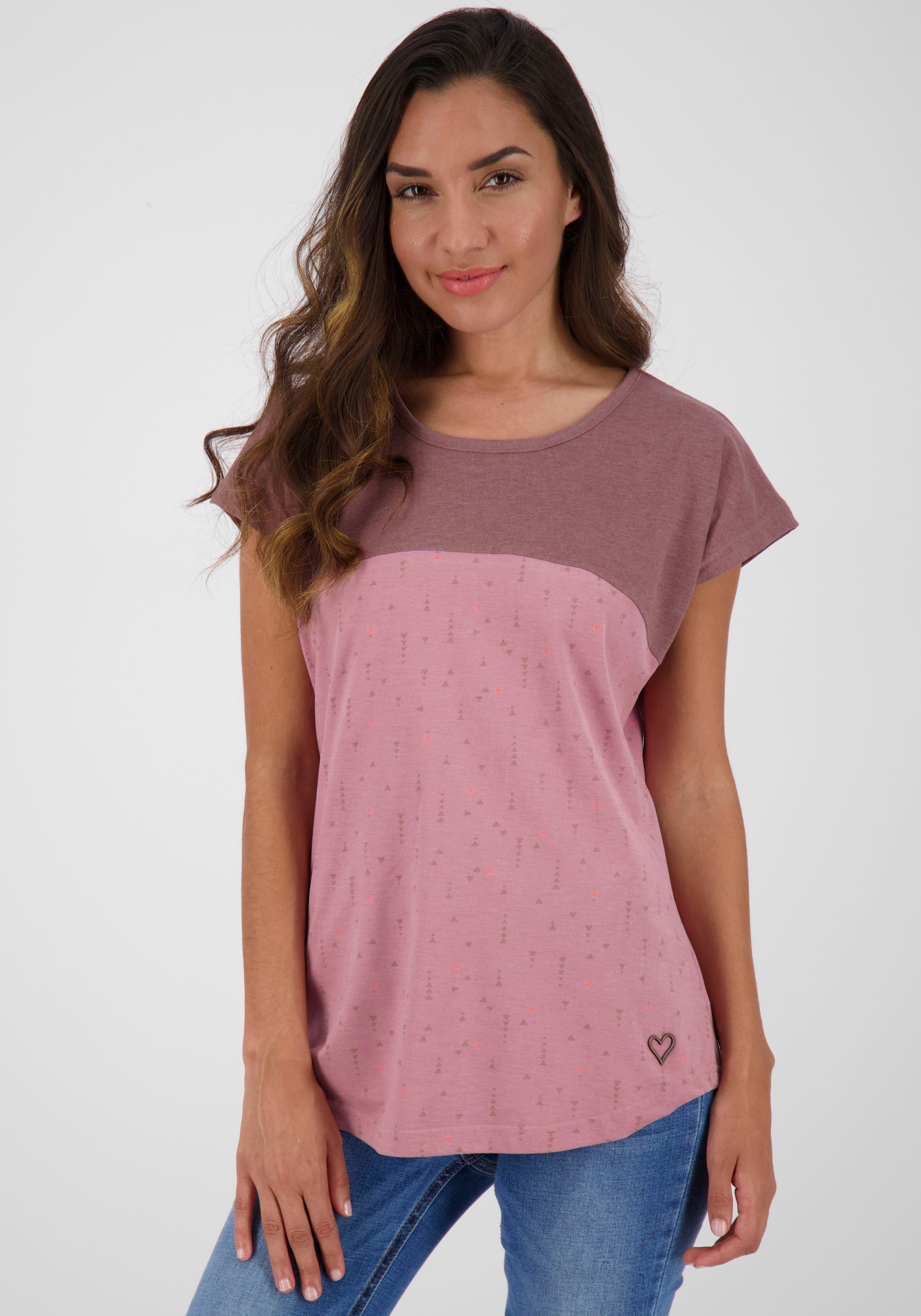 Image of Alife & Kickin T-Shirt »ClaraAK«, im 2-Farben-Look mit Minimalprint bei Ackermann Versand Schweiz