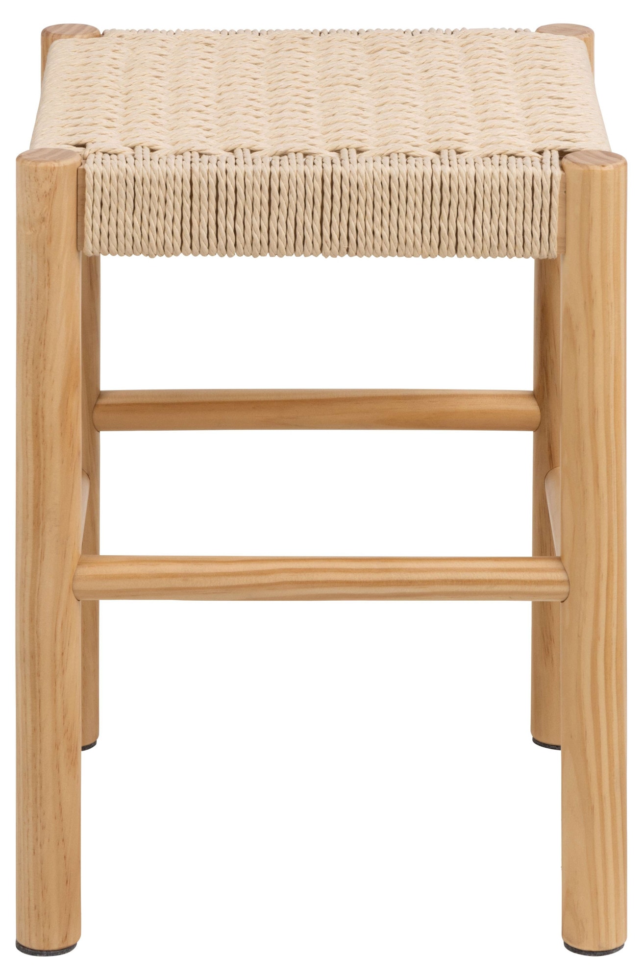 ACTONA GROUP Chaise »Alvin, Hocker« () tabouret, tressage papier blanc cassé, motif tressé, 35x35x45cm