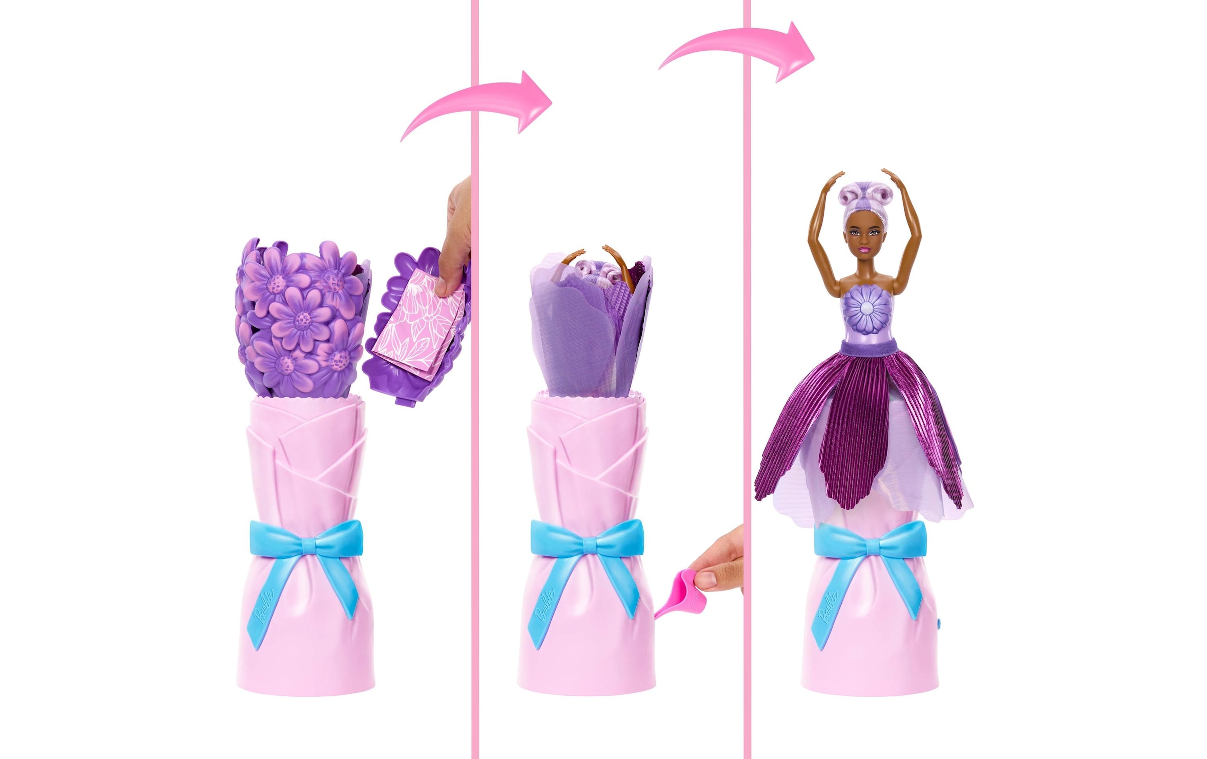 Barbie Anziehpuppe »Flower Surprise Puppe Lila Blümchen« Blumen-Überraschungspuppe
