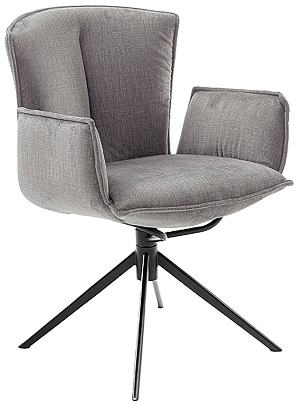 MCA furniture 4-Fussstuhl »NALON Esszimmerstuhl (2er Set) - Stuhl«, (Set), 2 St., Veloursstoff, 360° drehbar, Schwingfunktion, Metall, Veloursoptik, belastbar 120 kg