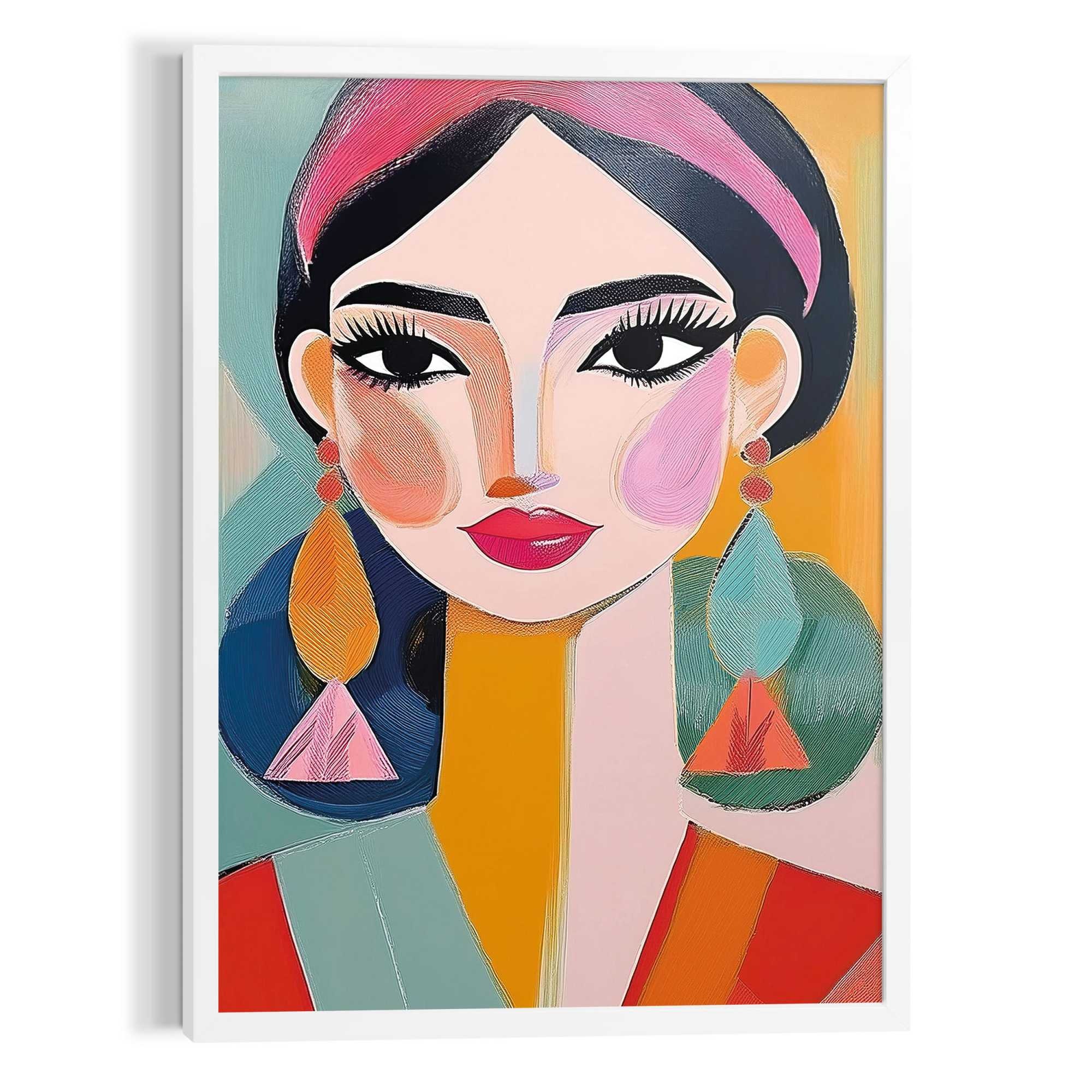 Image of Reinders Poster "Farbenfrohe Frau" Wohnzimmer - Mehrfarbig - MDF - Abstrakt - 50x70 cm