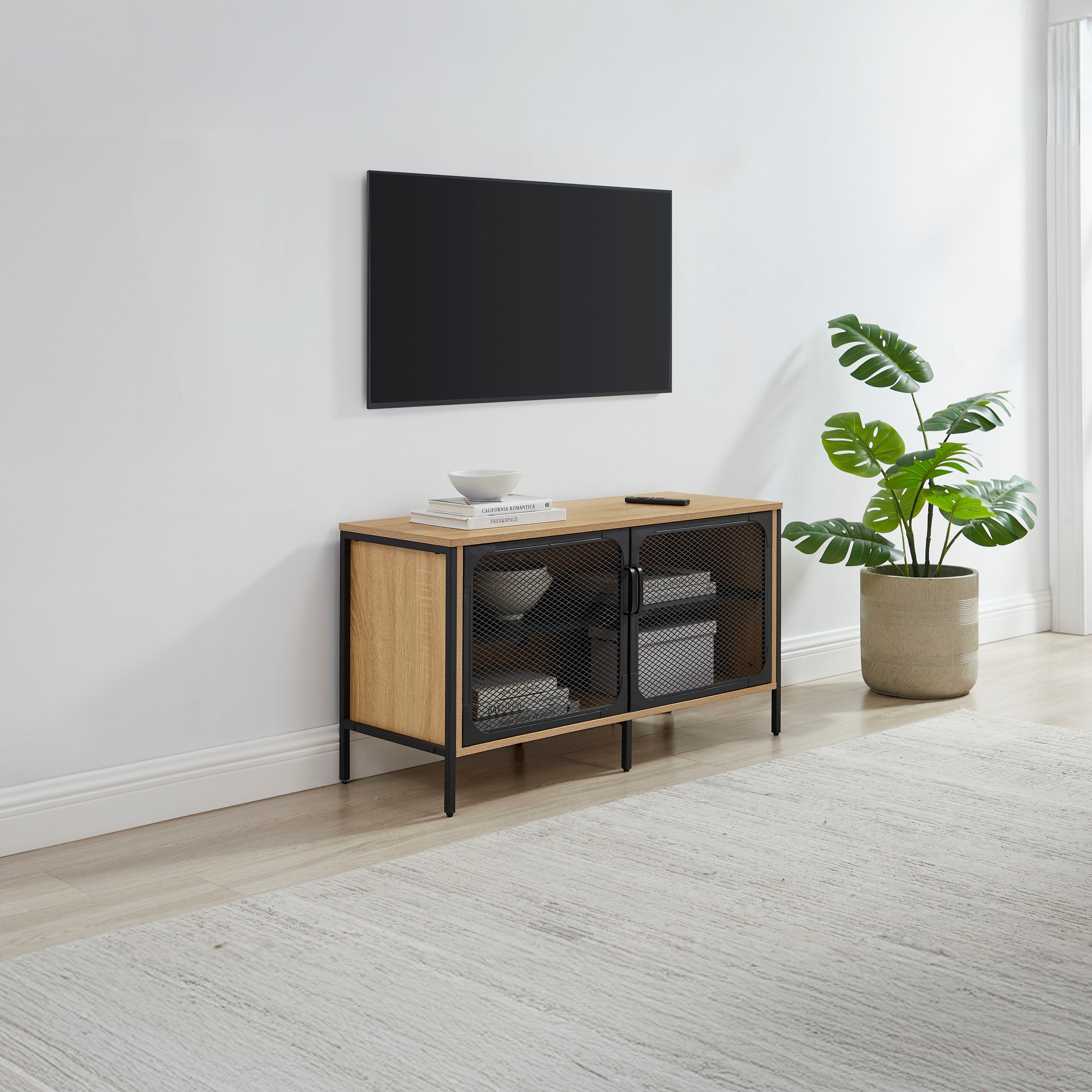 Image of GOODproduct TV-Board "Amance" mit natürlichen ABS-Kanten und langlebigem Metallgestell