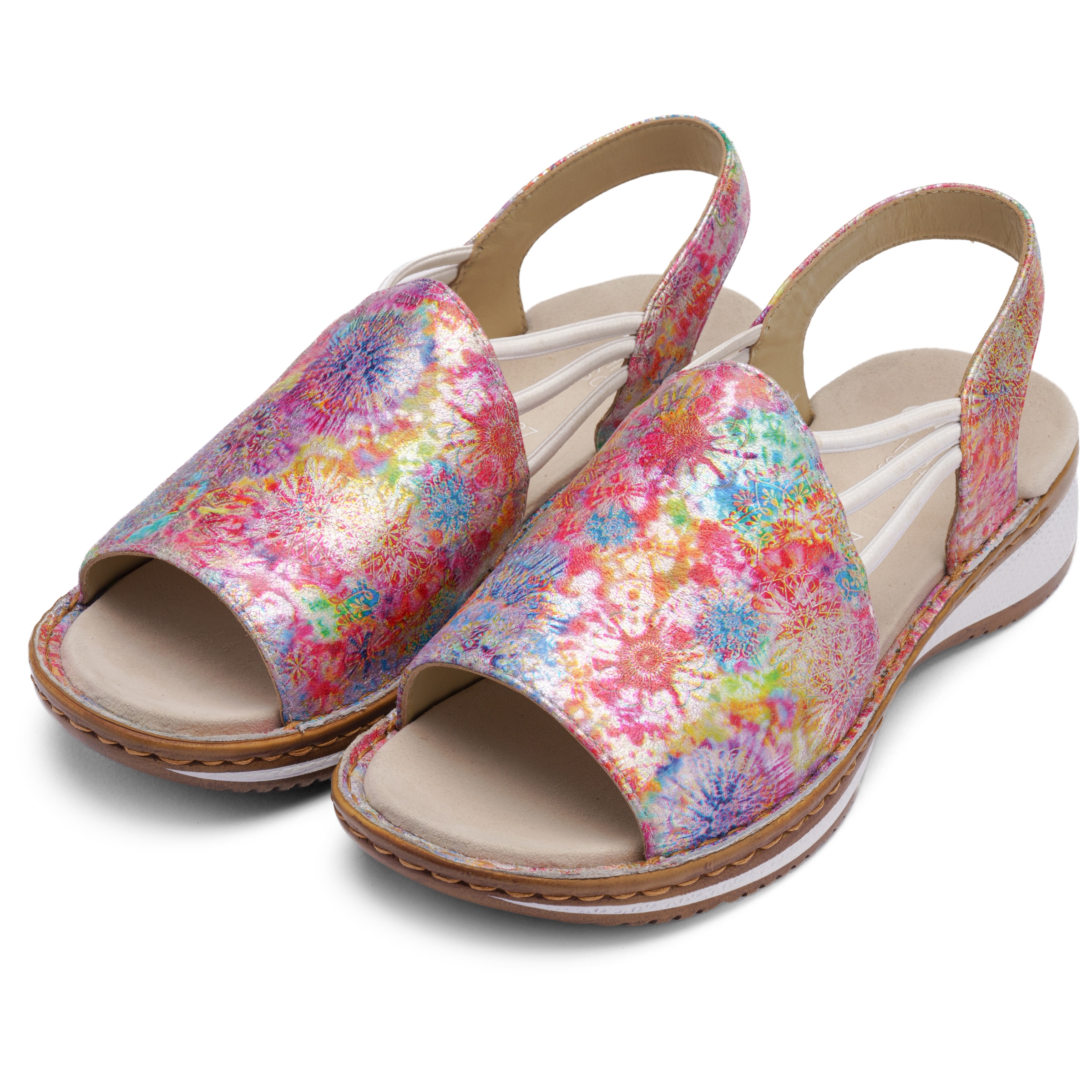 Image of Ara Riemchensandale "HAWAII", Sommerschuh, Sandalette, Keilabsatz, mit Stretch-Bänder, G-Weite