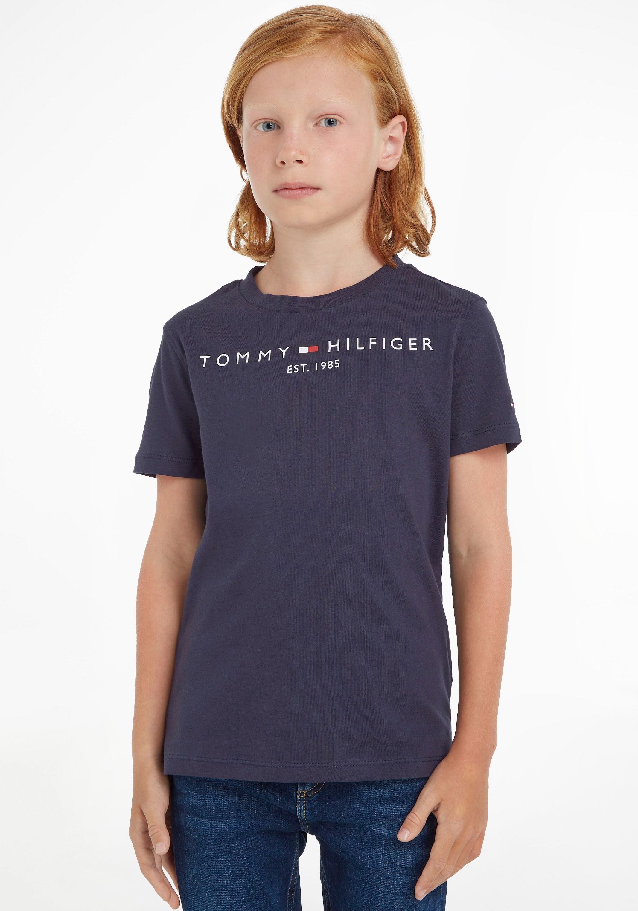Trendige Tommy Hilfiger T-Shirt »ESSENTIAL Mindestbestellwert Mädchen kaufen ohne TEE«, Jungen und für