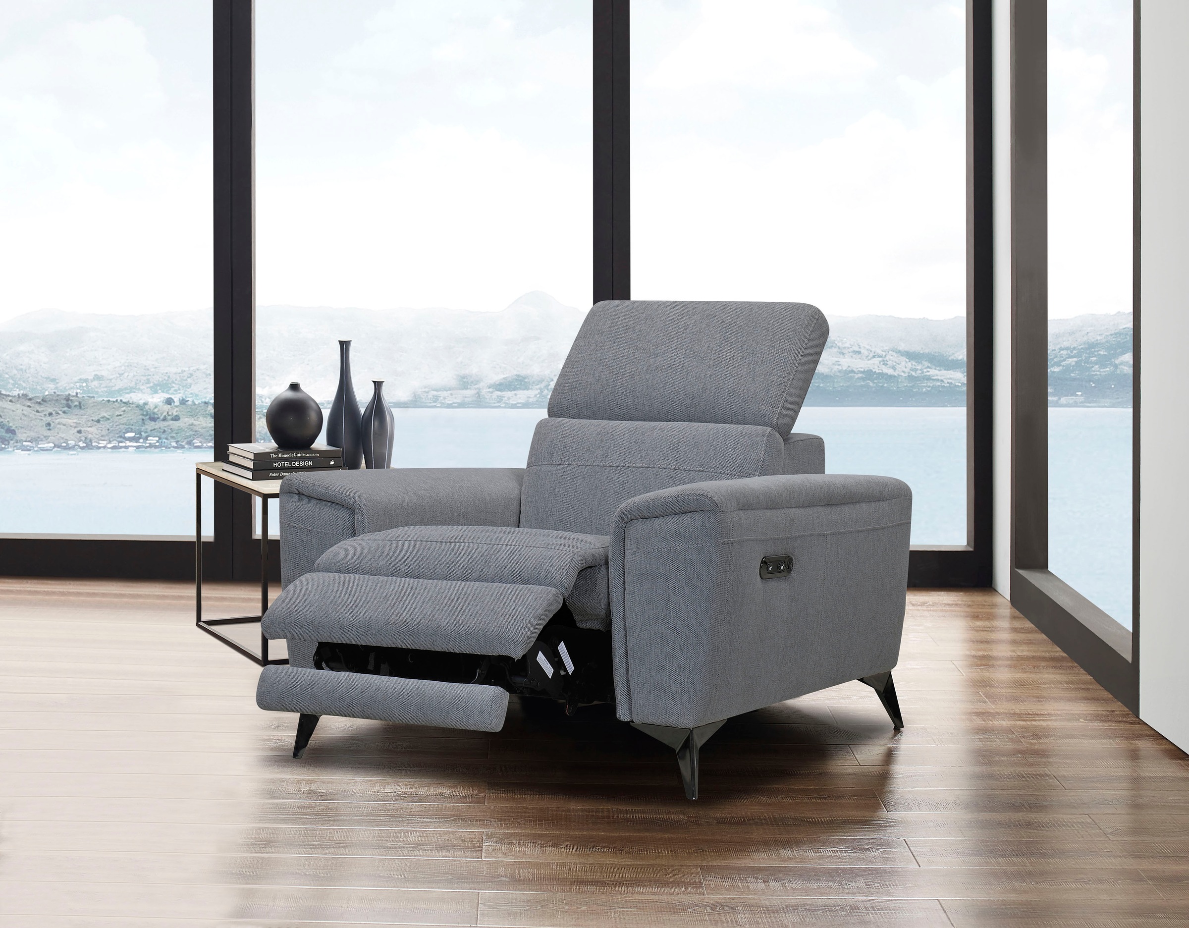 Places of Style Sessel »Theron«, elektrische Relaxfunktion, USB-Anschluss, manuelle Kopfteilverstellung