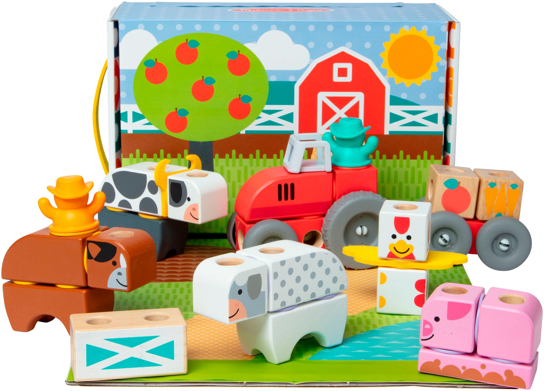 Image of Spin Master Spielbausteine "Melissa & Doug Blockables Bauernhof"