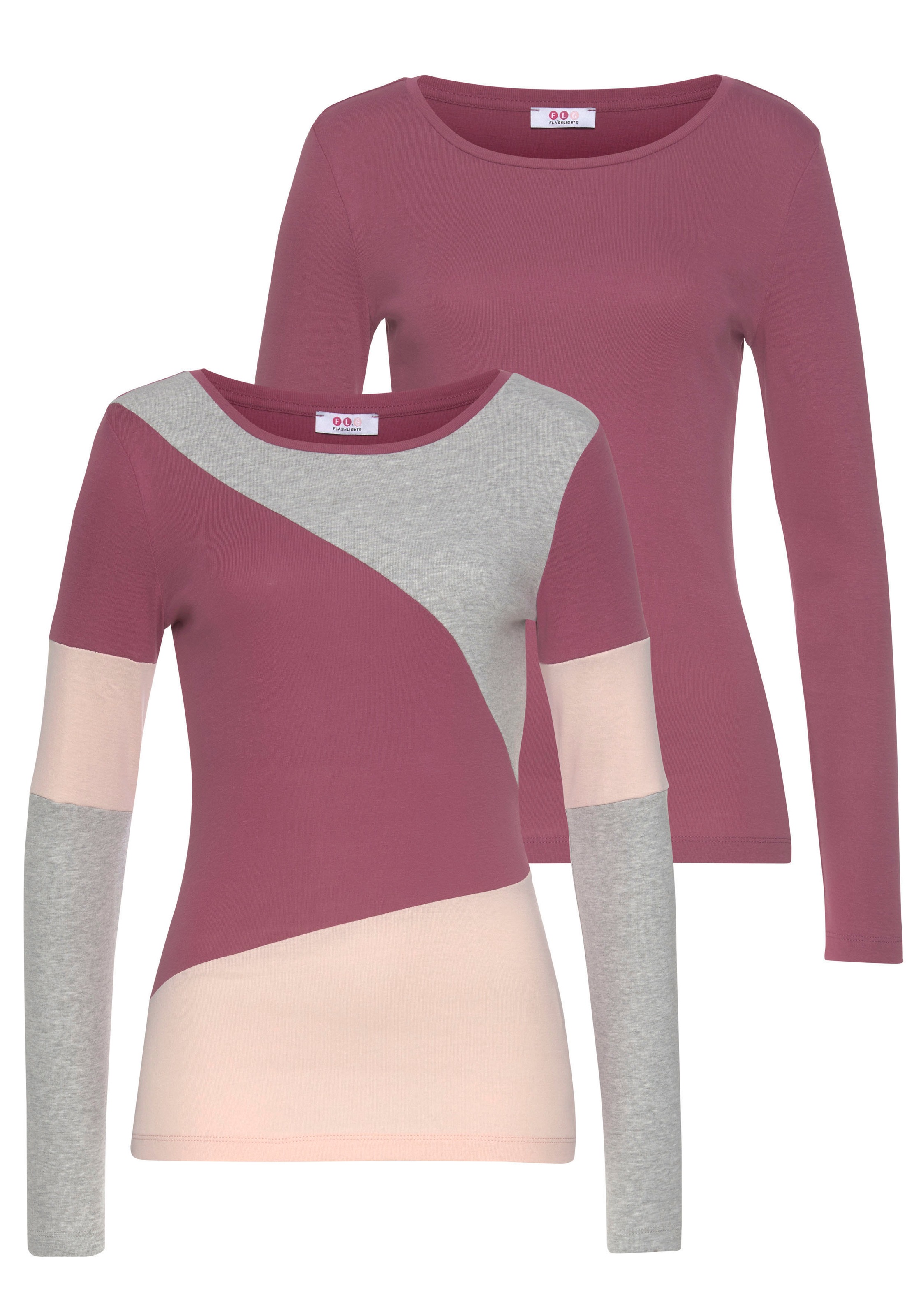 Image of Flashlights Langarmshirt, (Packung, 2er-Pack) bei Ackermann Versand Schweiz