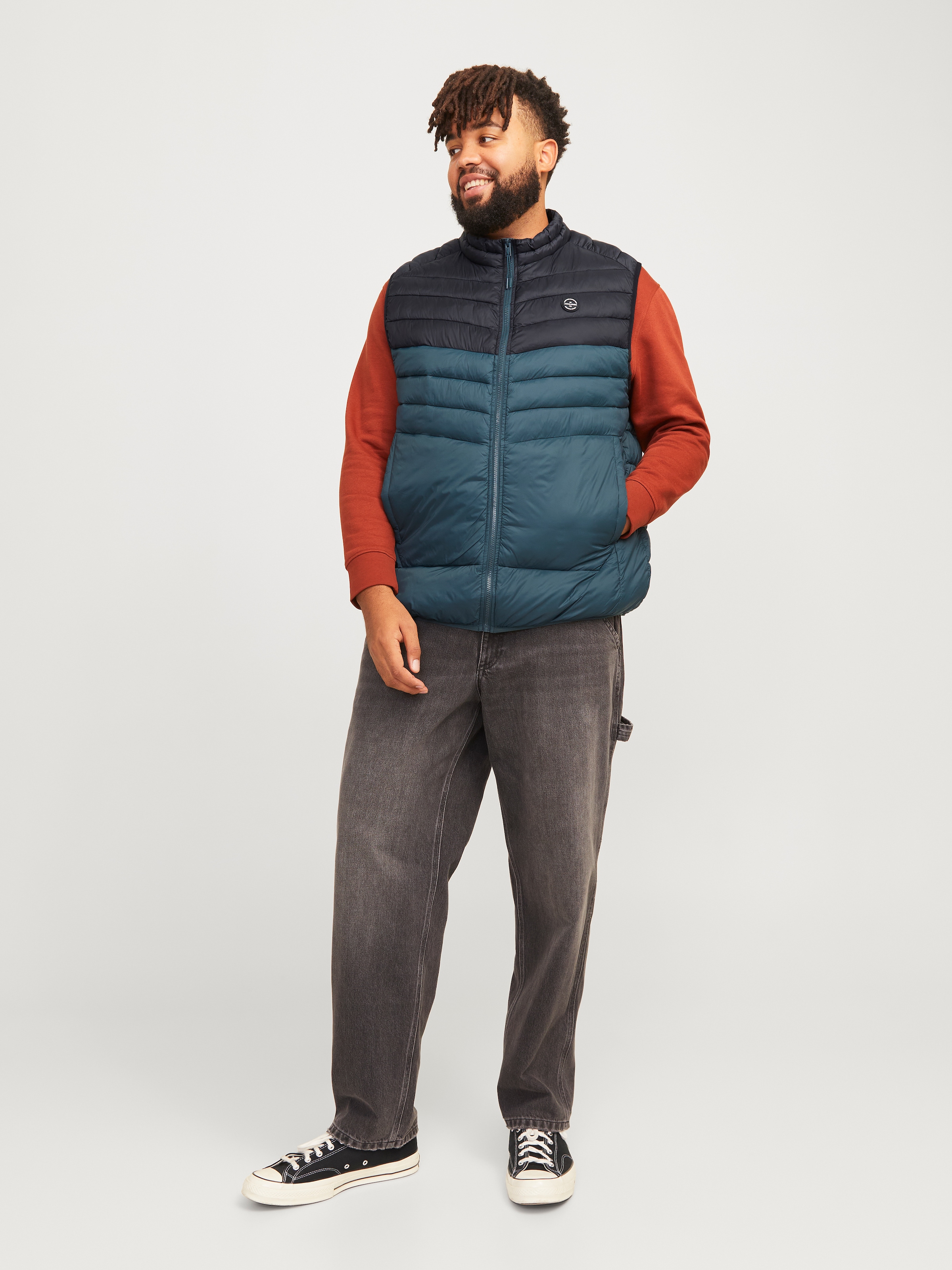 Jack & Jones PlusSize Kurzweste »JJESPRINT BODYWARMER COLLAR NOOS PLS«