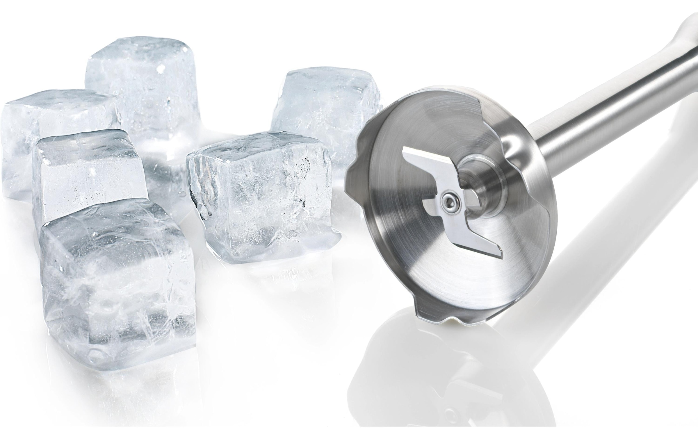 BOSCH Mixeur à main »Styline MFQ4075DE, 2x Rührbesen, Knethaken Edelst., Mixfuss, weiss« 550 W 5 Stufen, Turbotaste, Mixbecher, Made in Europe