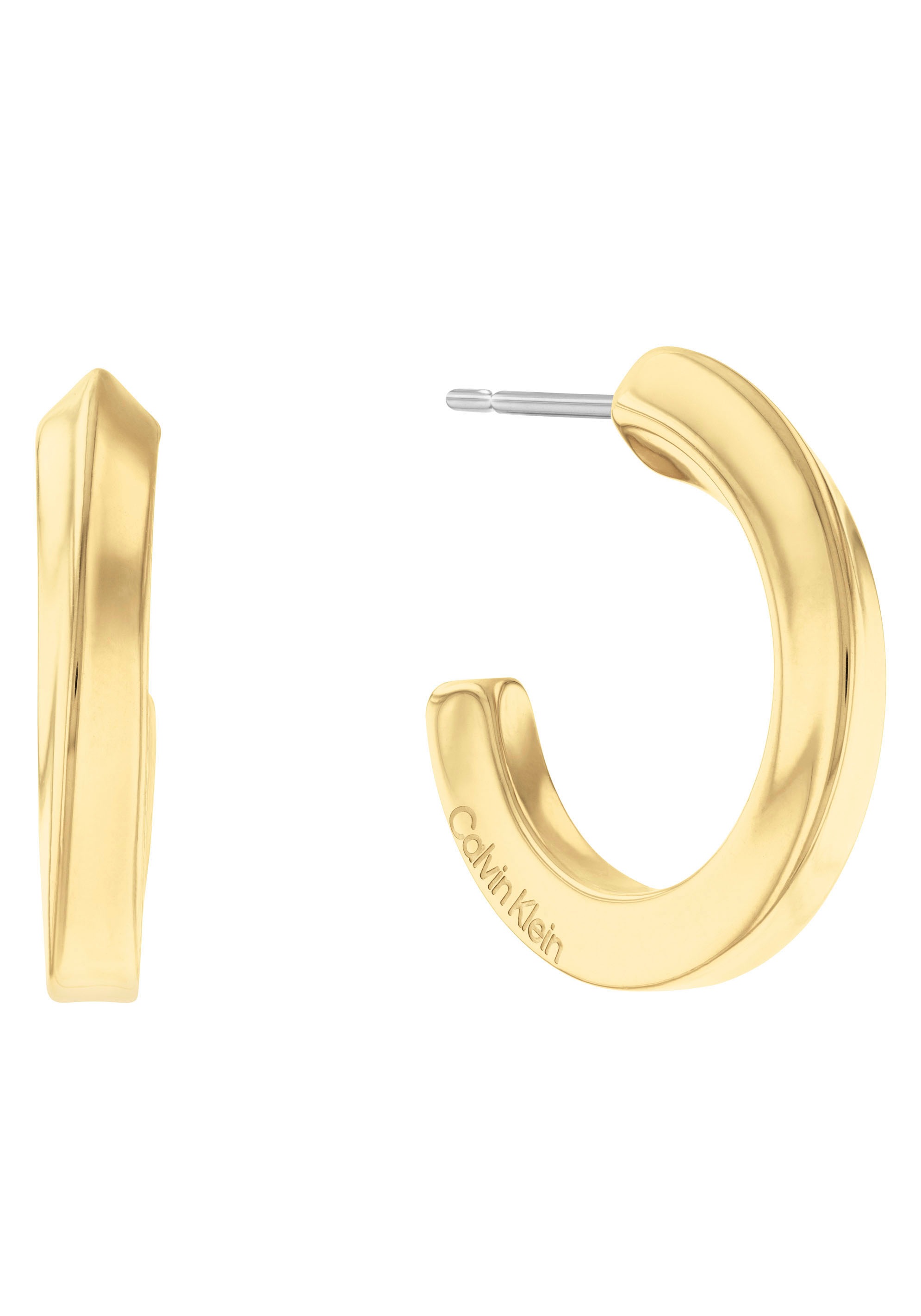 Calvin Klein Paar Creolen »Schmuck Edelstahl Ohrschmuck Damenohrringe SCULPTURAL«