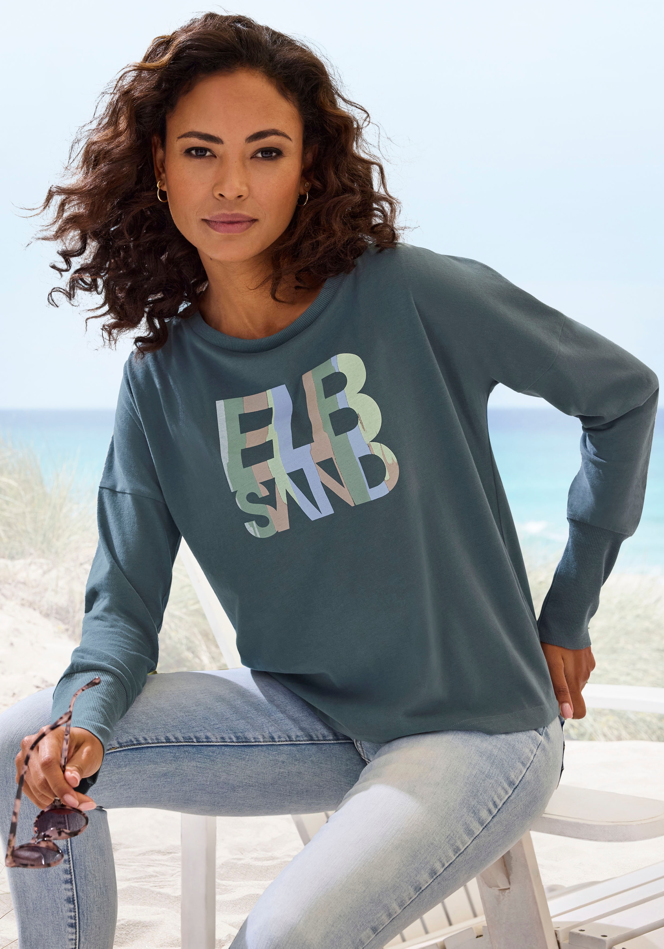 Elbsand Langarmshirt »Ilda« mir Frontprint