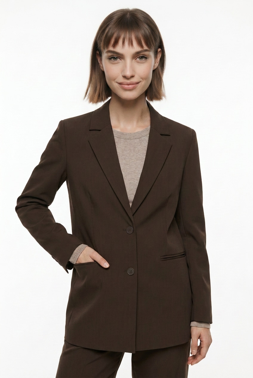 pieces Longblazer »PCBOSELLA LS LOOSE BLAZER NOOS BC« Materialmix