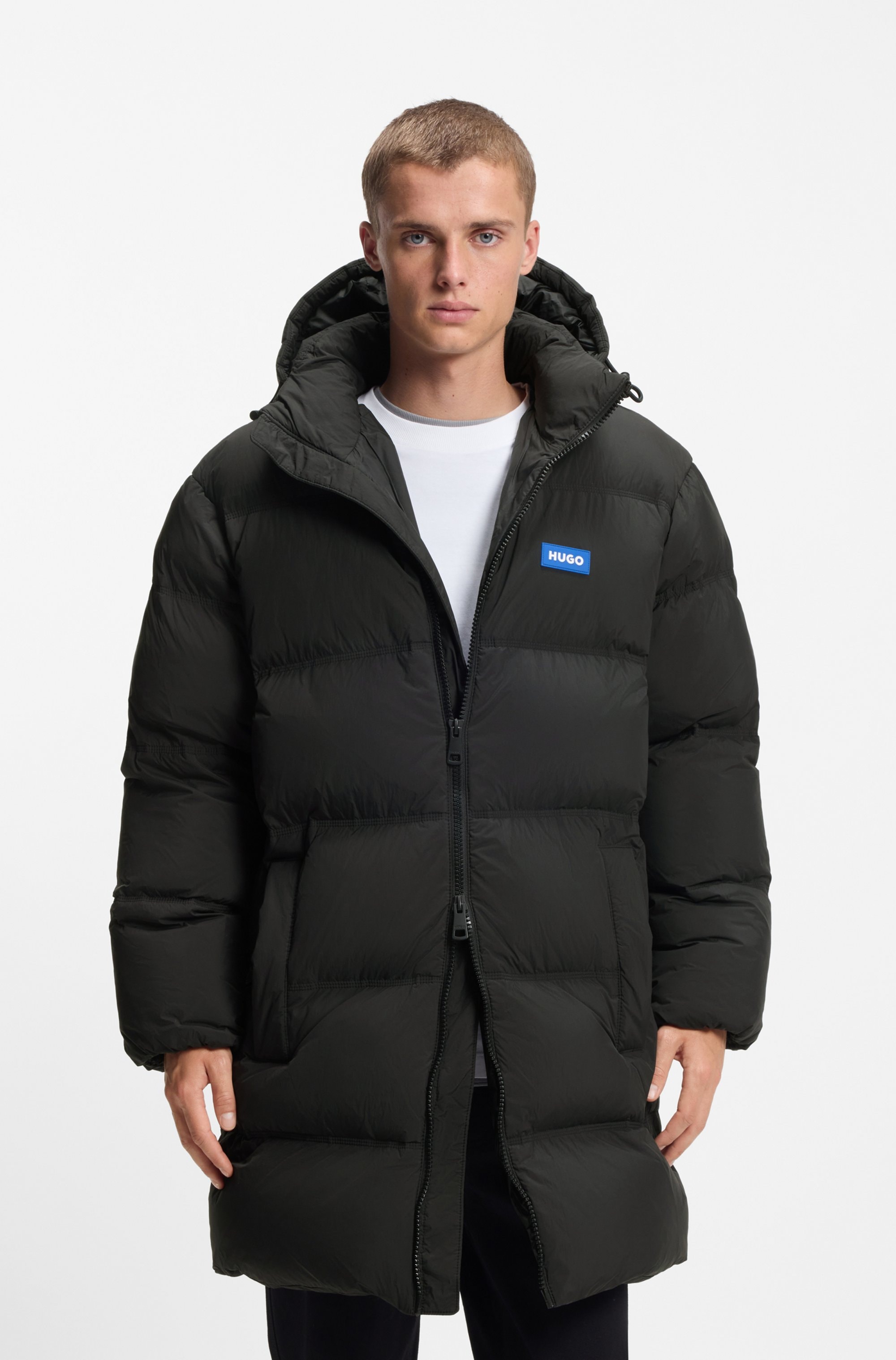 Image of HUGO Winterjacke "Bodi" mit Kapuze mit Kapuze, warm wattiert, Relaxed Fit