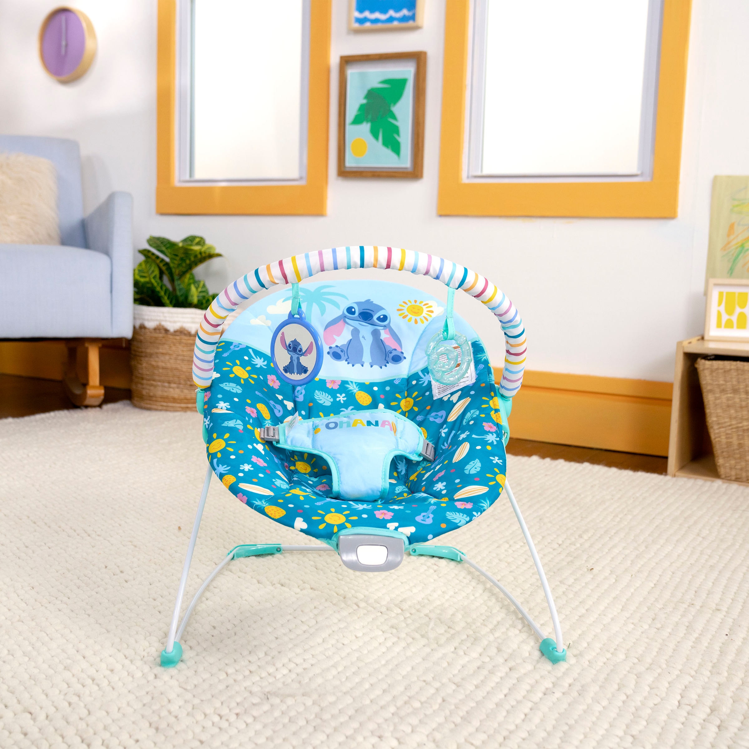 Bright Starts Babywippe »Stitch Ohana Paradise Vibrating Bouncer«