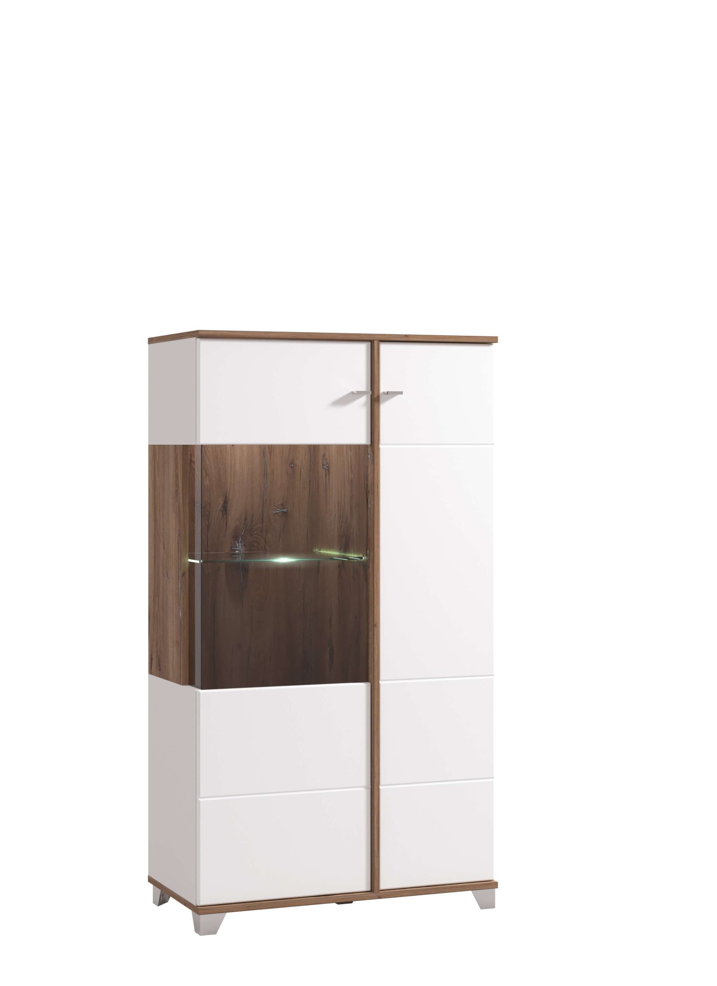 INOSIGN Highboard »Burgundy Sideboard, Stauraumschrank, Anrichte, Hochschrank, B93cm« Hochglanzfronten und eine Innenausstattung in Flagstaff Eiche