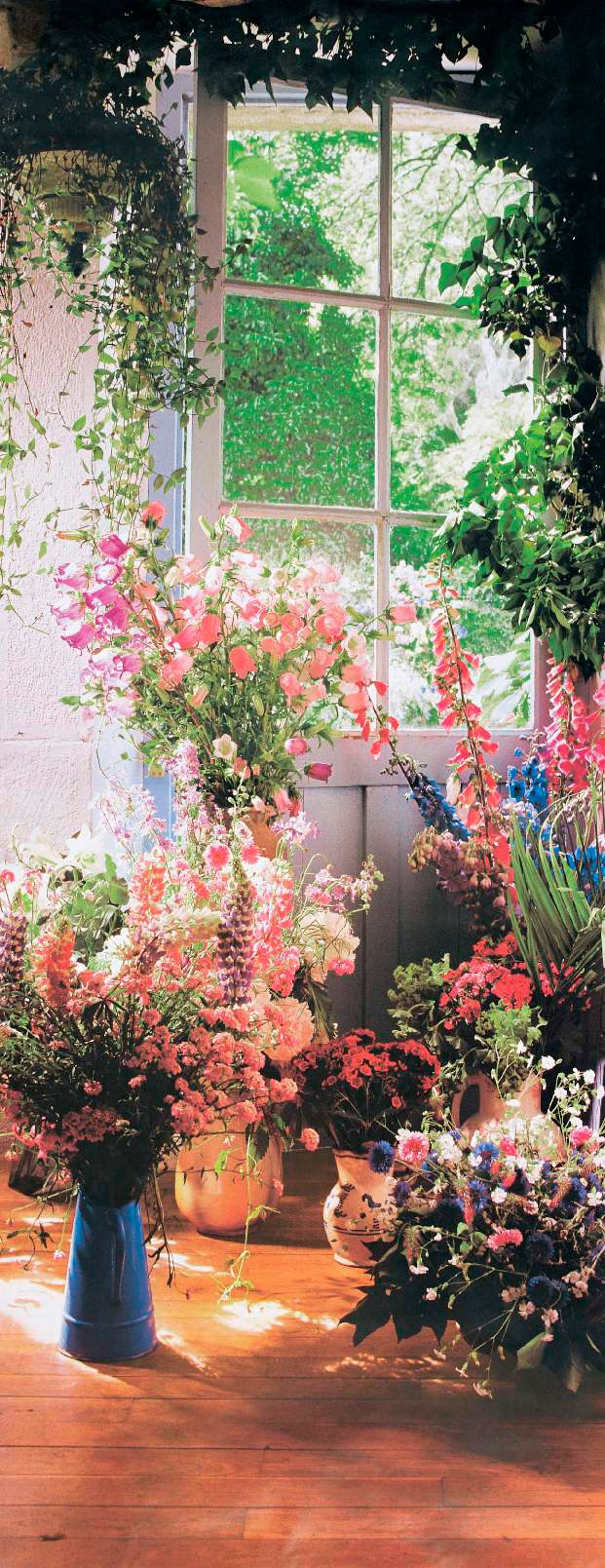 Image of Papermoon Fototapete »Sweet Peas in Door - Türtapete«, matt, Vlies, 2 Bahnen, 90 x 200 cm bei Ackermann Versand Schweiz