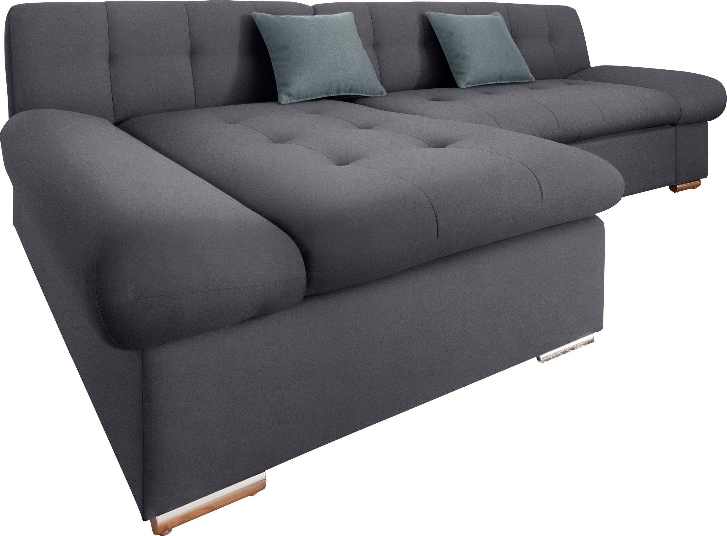 TRENDMANUFAKTUR Ecksofa »Reggae II, moderne Optik, Armteilverstellung, B/T 237/156cm, L-Form«, wahlweise mit Bettfunktion