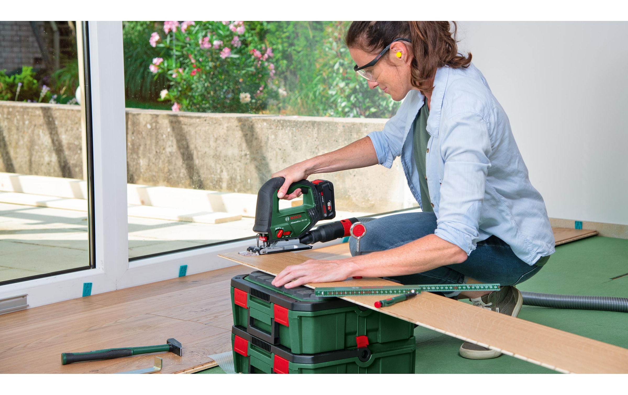 BOSCH Akku-Stichsäge »AdvancedSaw 18 V-140 Set 2.0 Ah«
