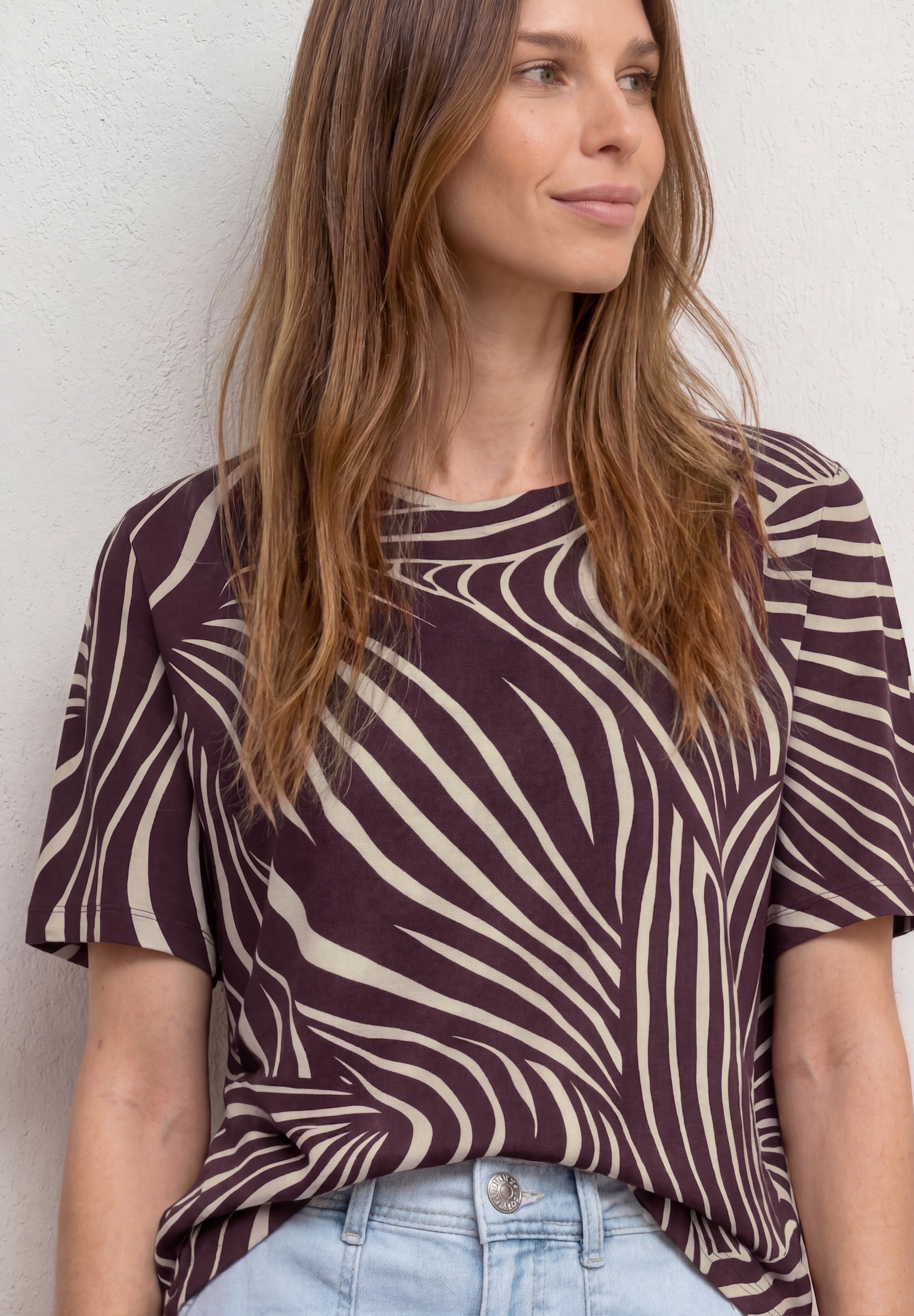 STREET ONE T-shirt mit Zebra Print
