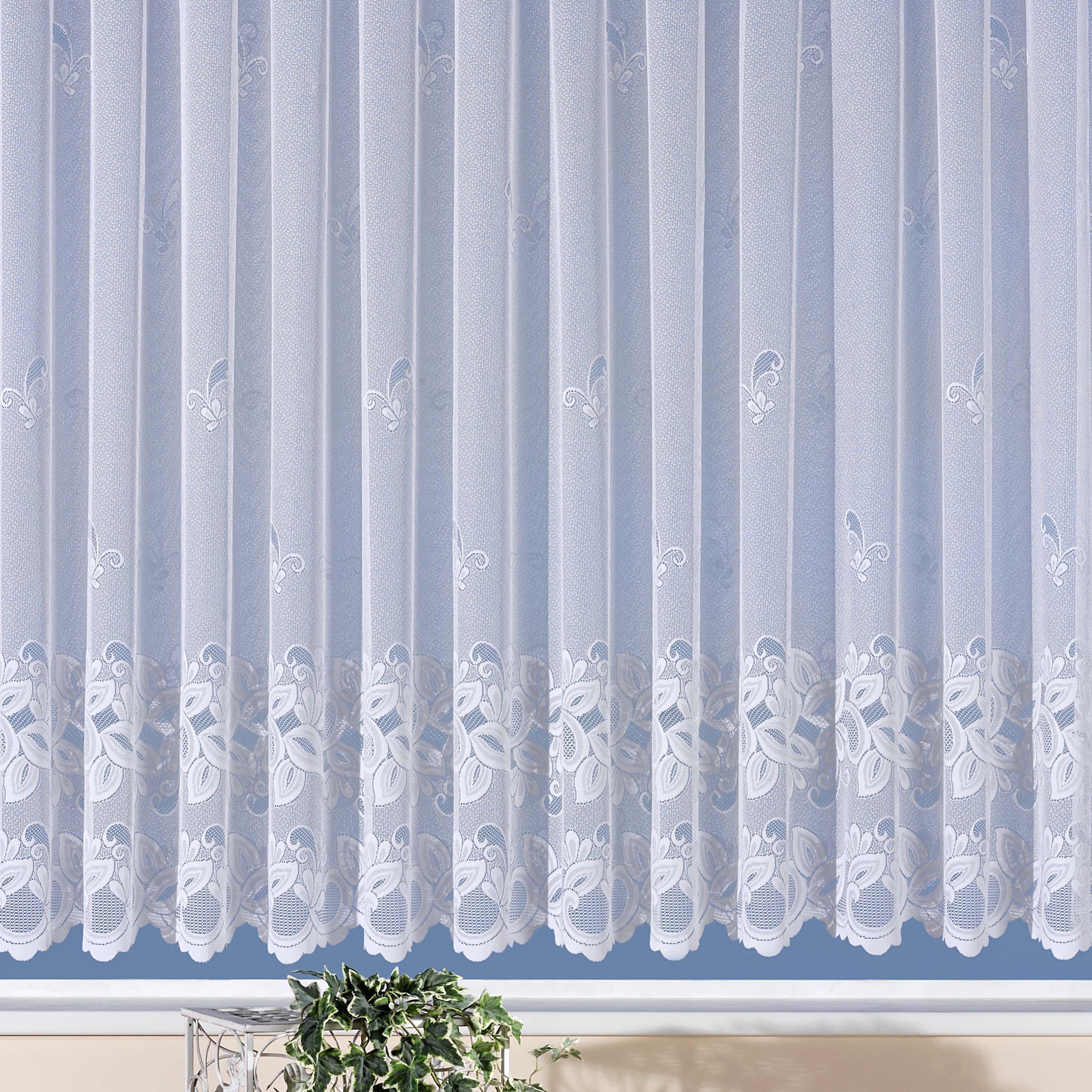 Image of Weckbrodt Gardine "Basel" Kräuselband 1 Stk. tlg. Jacquard, strukturiert, halbtransparent, Allover,Motiv, Bordüre, Store