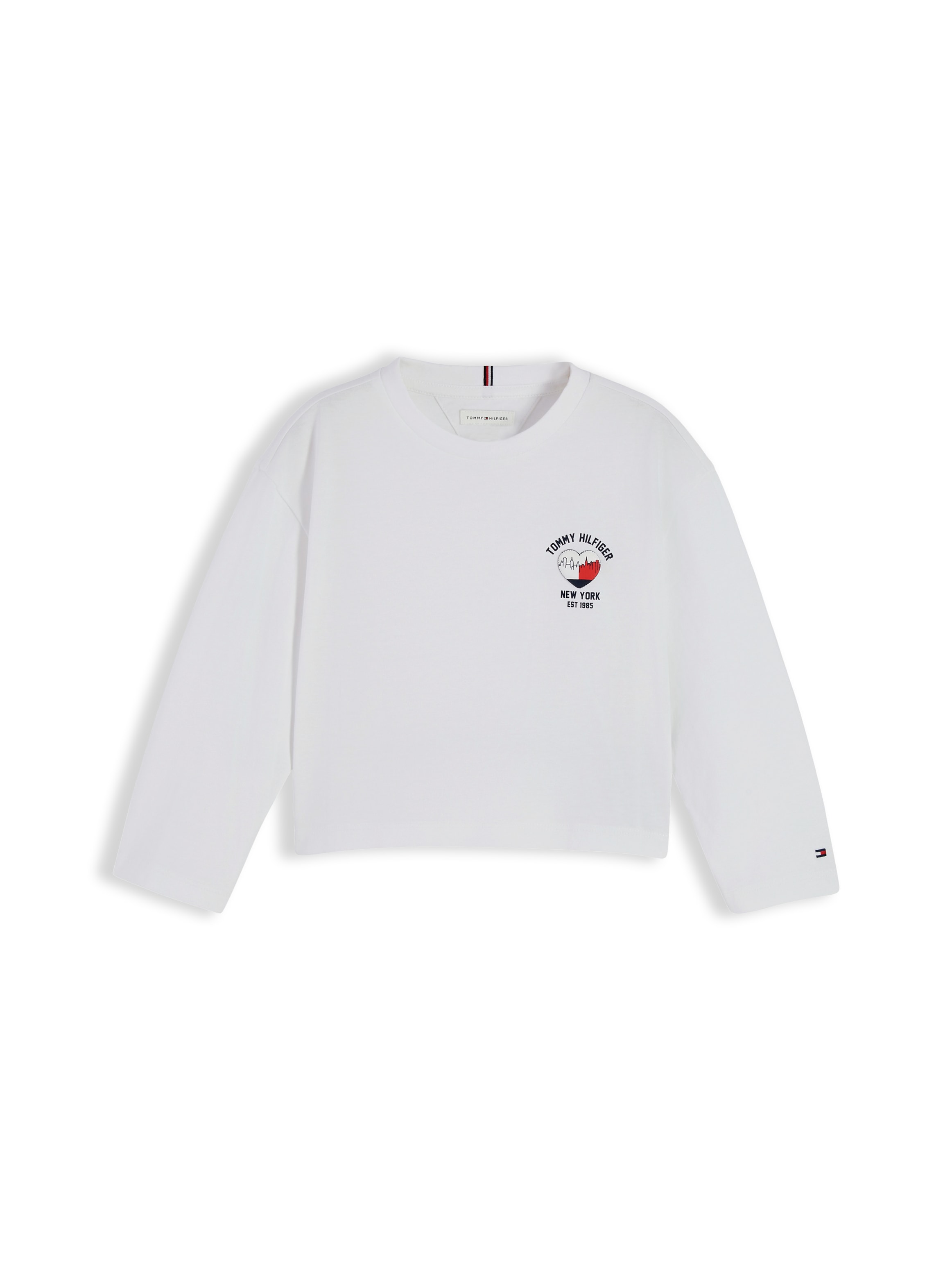 Tommy Hilfiger Langarmshirt Rundhalsausschnitt, reine Baumwolle, für Baby & Kinder