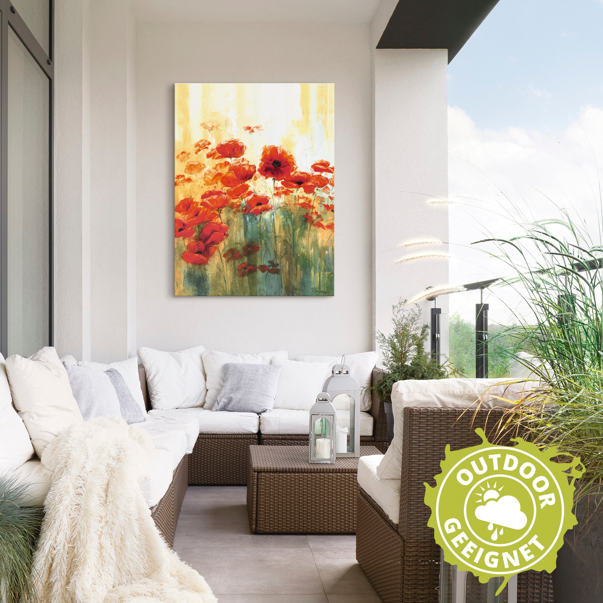 Artland Wandbild »Mohnwiese«, Blumen, (1 St.), als Alubild, Outdoorbild, Leinwandbild, Poster in verschied. Grössen