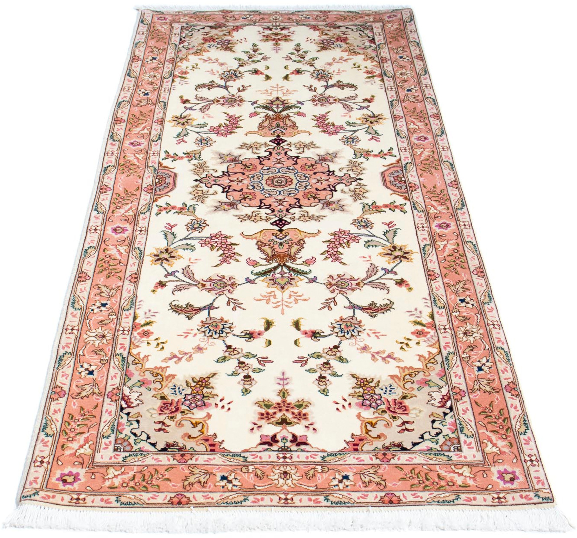 Image of morgenland Orientteppich »Perser - Täbriz - Royal - 215 x 81 cm - beige«, rechteckig, 7 mm Höhe, Wohnzimmer, Handgeknüpft, Einzelstück mit Zertifikat bei Ackermann Versand Schweiz