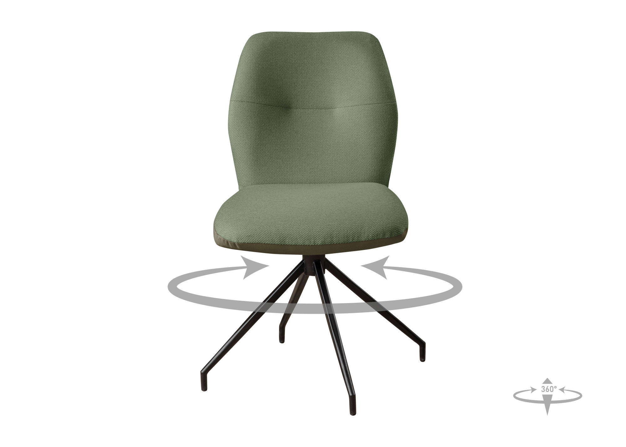 GOODproduct Drehstuhl »Bruna Esszimmerstuhl,Polsterstuhl, Küchenstuhl, 4-Fussstuhl« () 360° drehbar, mit automatischer Rückstellung, 2-Stoff-Design