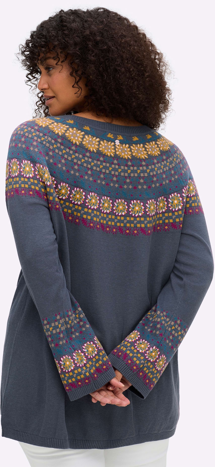 Sheego Jacquardpullover »Pullover«