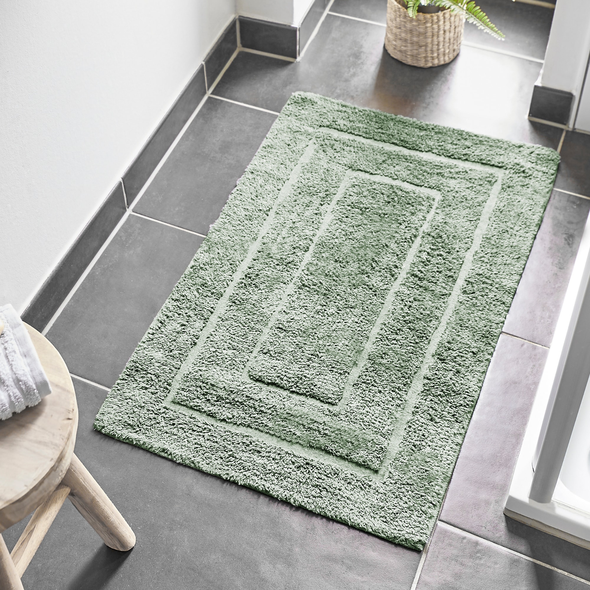 Andiamo Badematte »Havanna, 50x80 cm« Höhe 7,5 mm fussbodenheizungsgeeignet | schnell trocknend Badteppich, Uni Farben, Hoch-Tief Effekt, verschiedene Designs