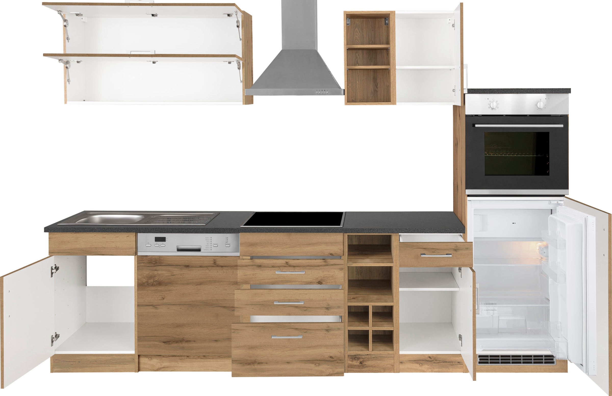KOCHSTATION Kitchenette »KS-Colmar« sans appareils électriques, largeur 300 cm