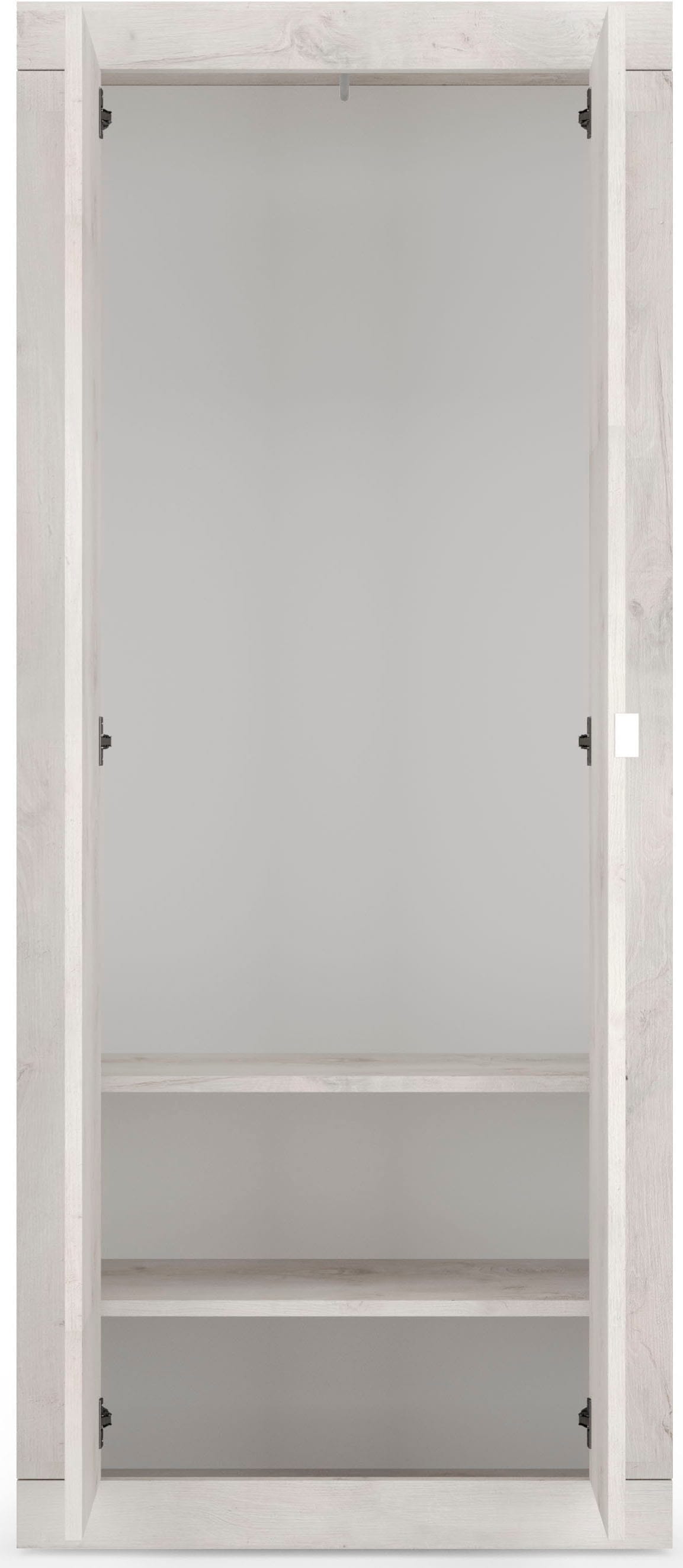 INOSIGN Garderobenschrank »Basic Breite 78, Höhe 187 cm, moderne Rahmenoptik,«, Metallgriff, Kleiderstange, 2 Einlegeböden