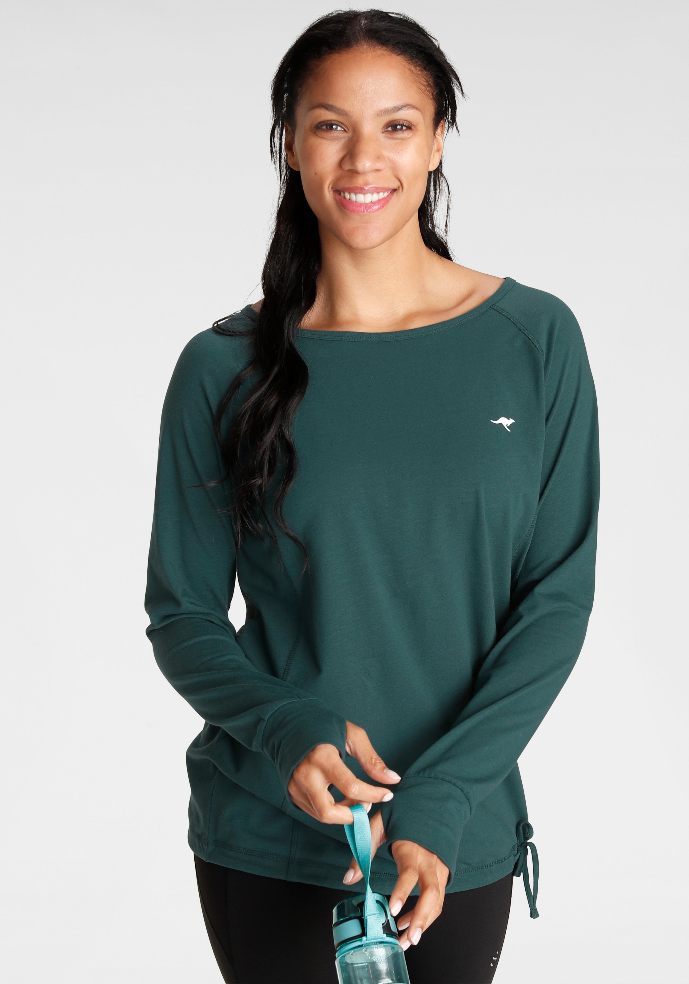 Image of KangaROOS Langarmshirt Langarm, für Büro und Freizeit, grosse Grössen